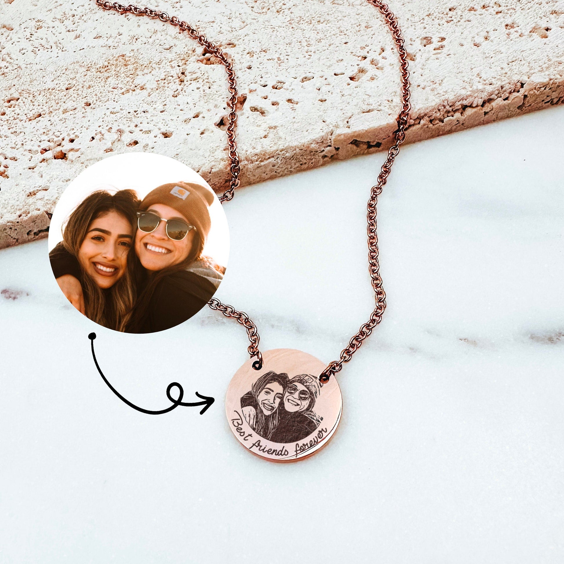 CUSTOM PORTRAIT NECKLACE - Avy + Tay