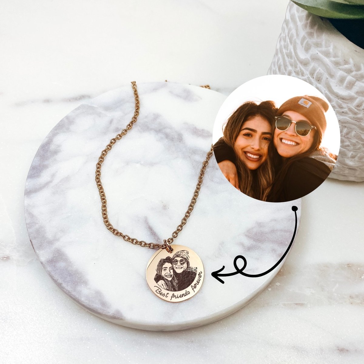 CUSTOM PORTRAIT NECKLACE - Avy + Tay