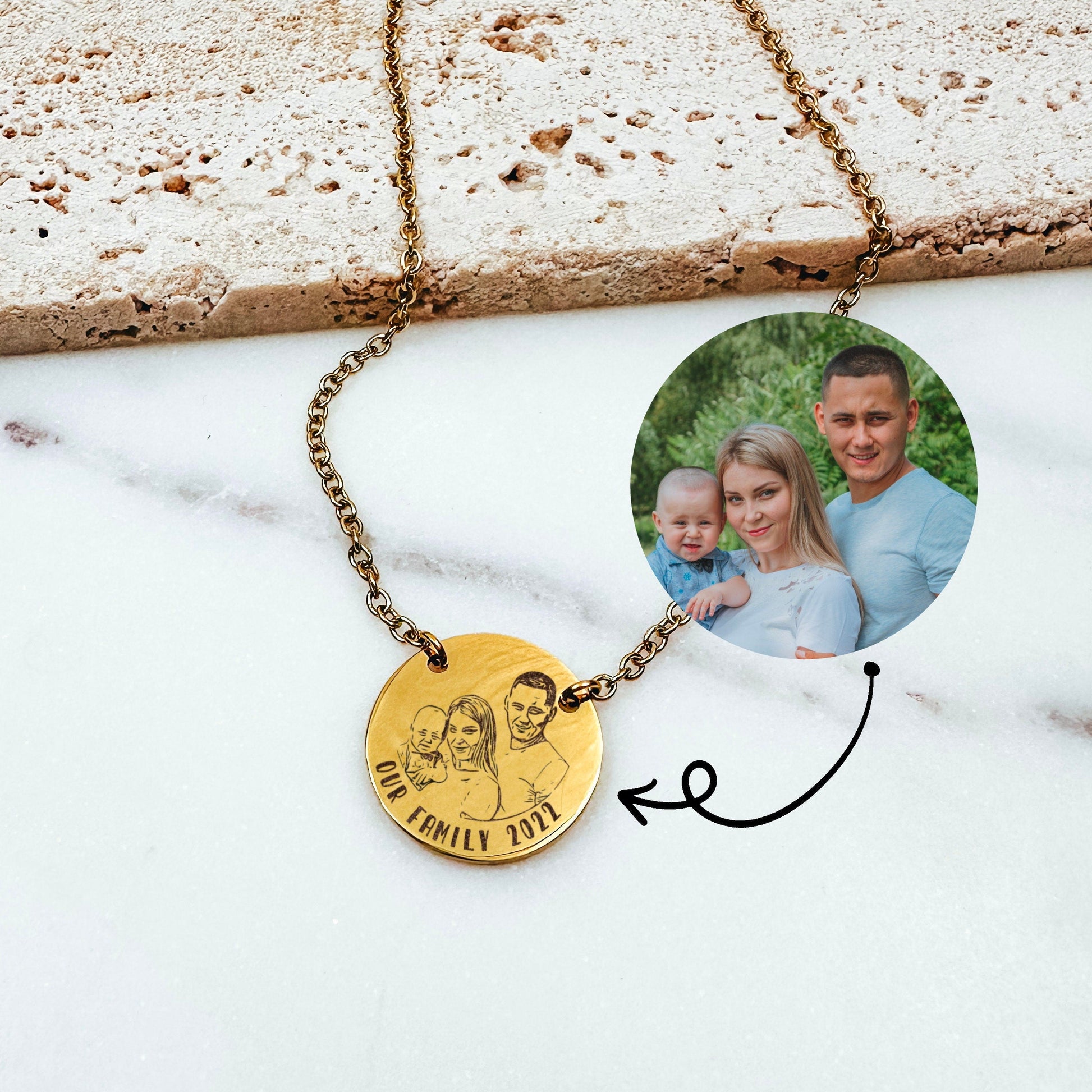 CUSTOM PORTRAIT NECKLACE - Avy + Tay