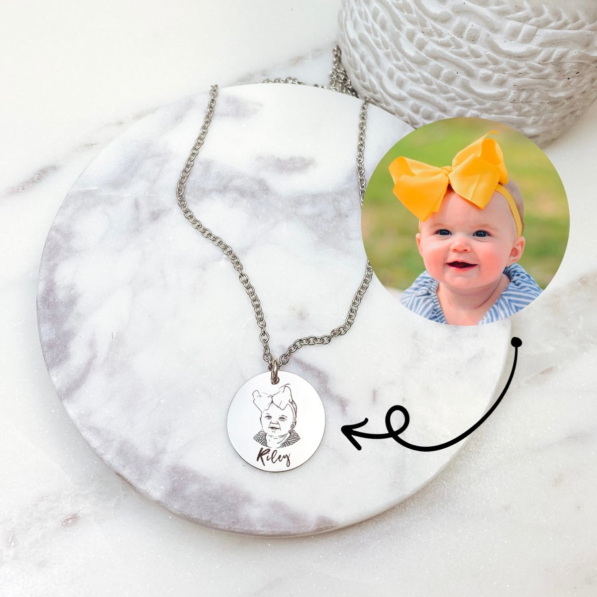 CUSTOM PORTRAIT NECKLACE - Avy + Tay