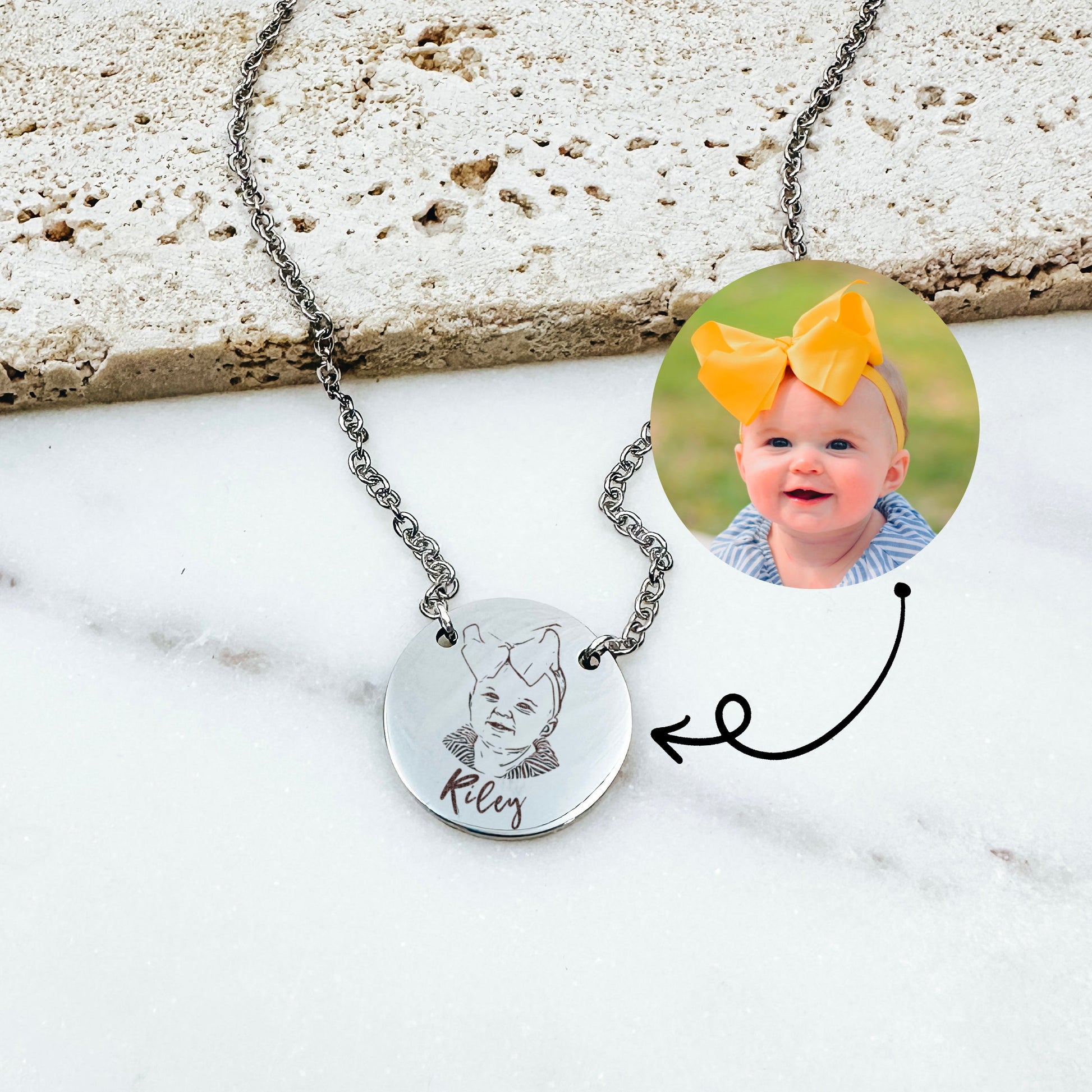 CUSTOM PORTRAIT NECKLACE - Avy + Tay