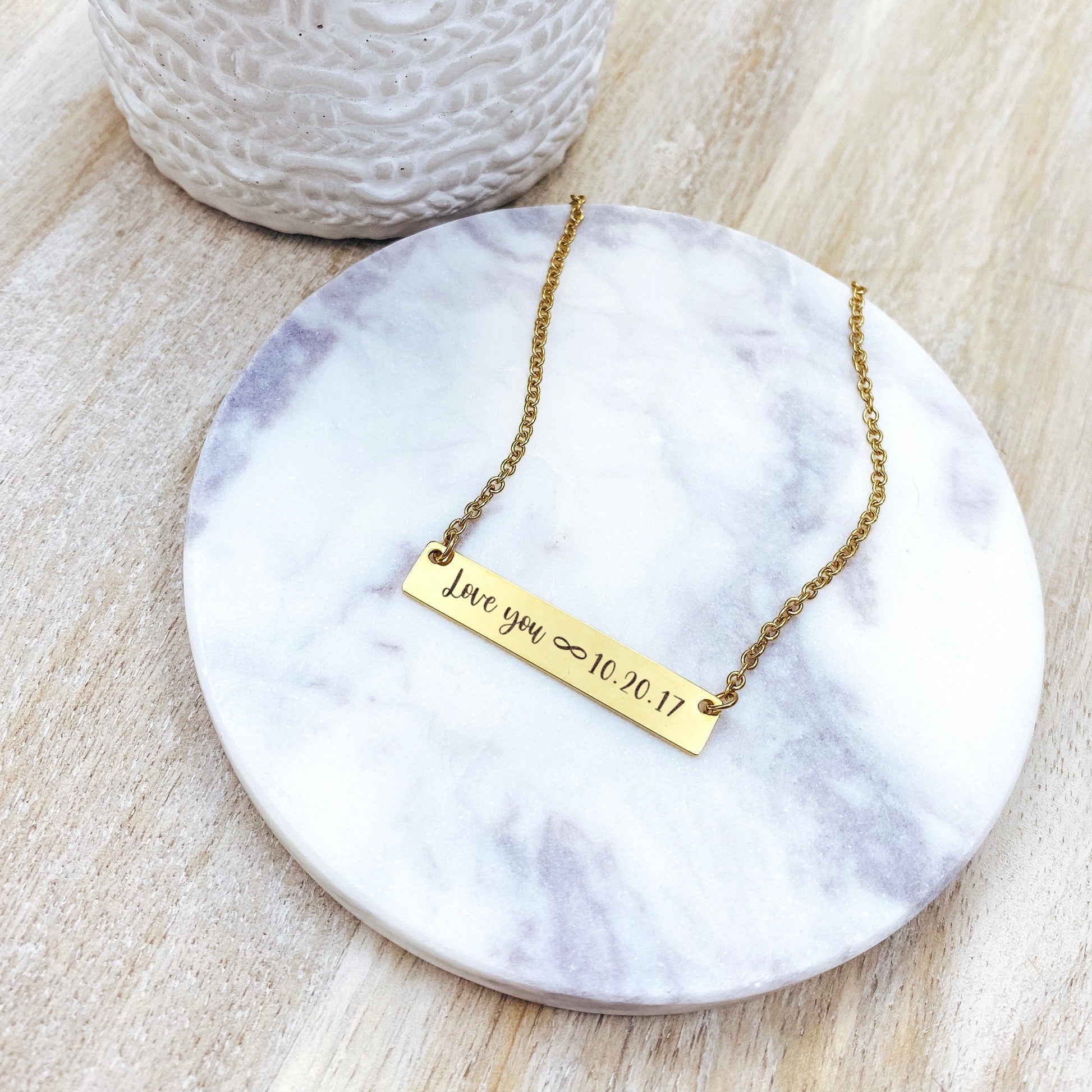 CUSTOMIZABLE BAR NECKLACE - Avy + Tay