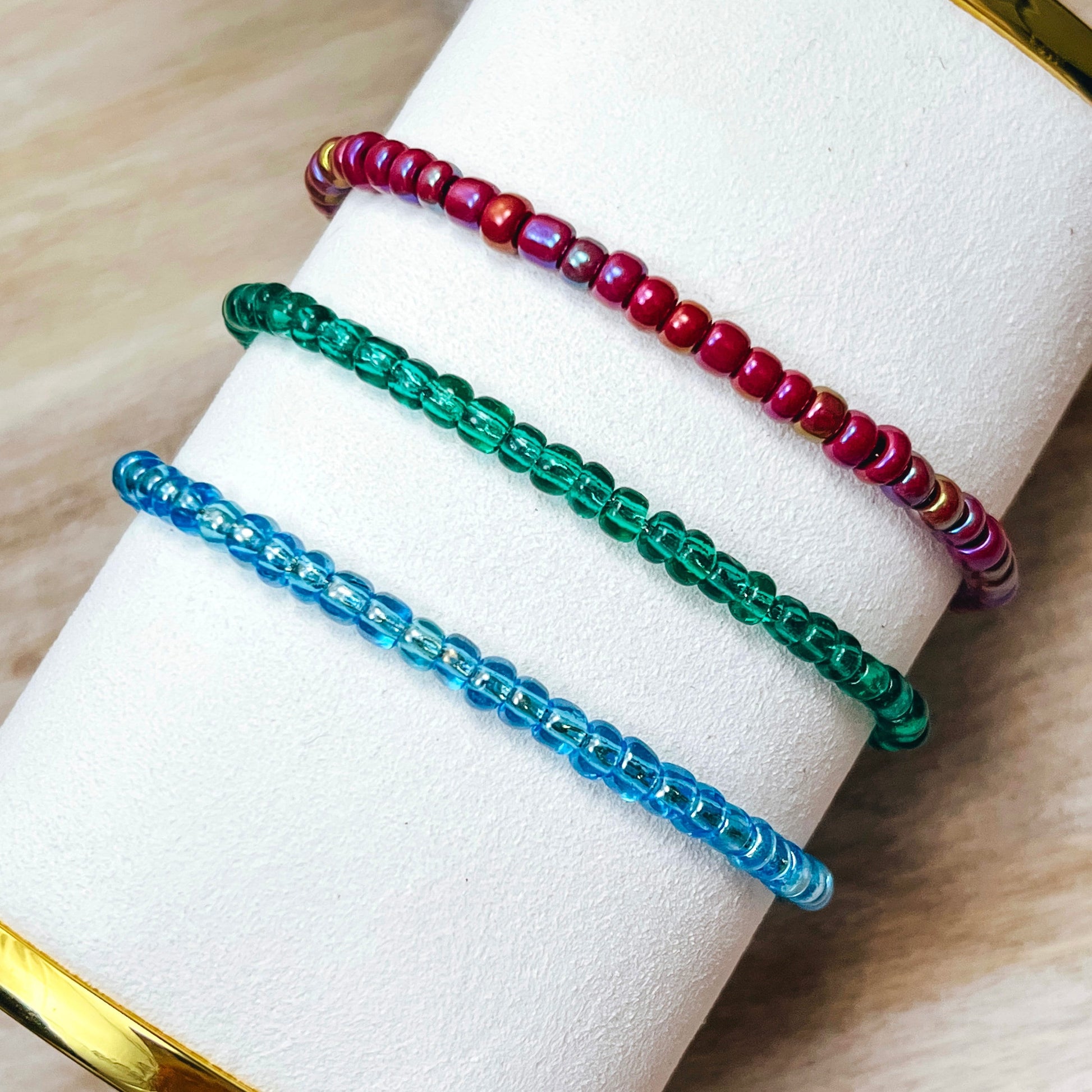 DAINTY BEADED BIRTHSTONE BRACELET - Avy + Tay