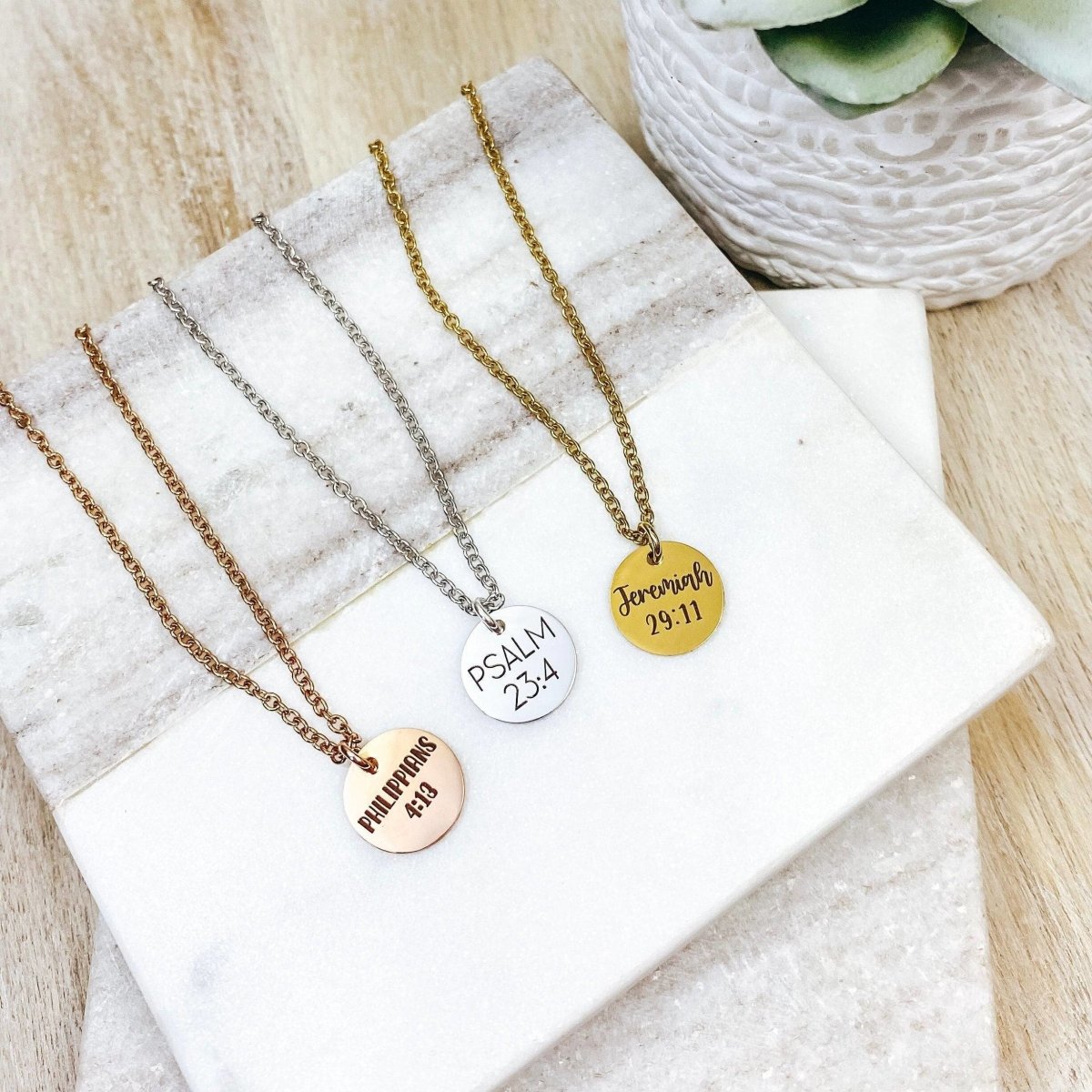 DAINTY BIBLE VERSE NECKLACE - Avy + Tay