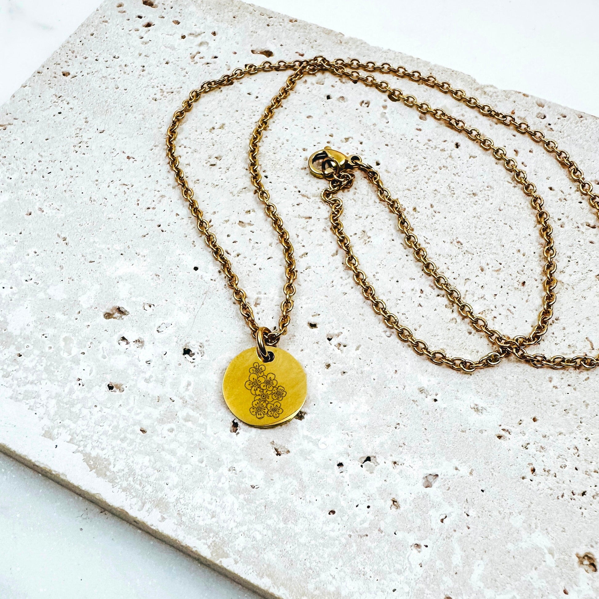 DAINTY BIRTH FLOWER NECKLACE - Avy + Tay