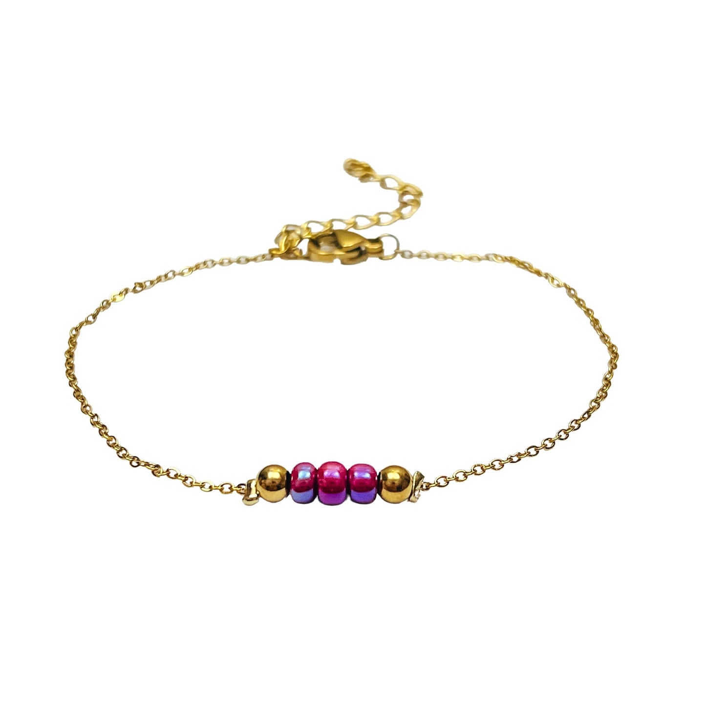 DAINTY BIRTHSTONE BEADED BRACELET - Avy + Tay