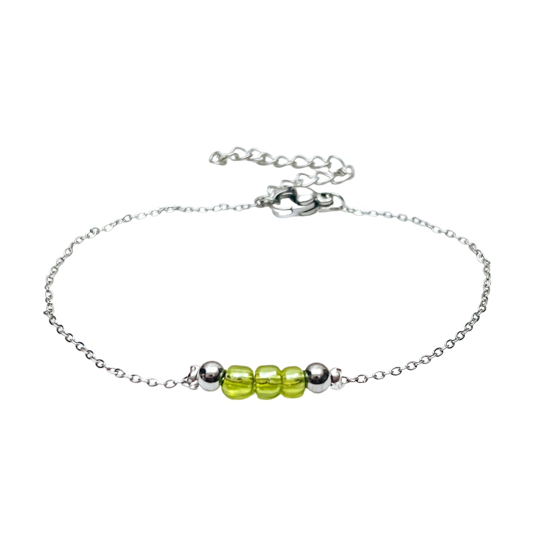 DAINTY BIRTHSTONE BEADED BRACELET - Avy + Tay