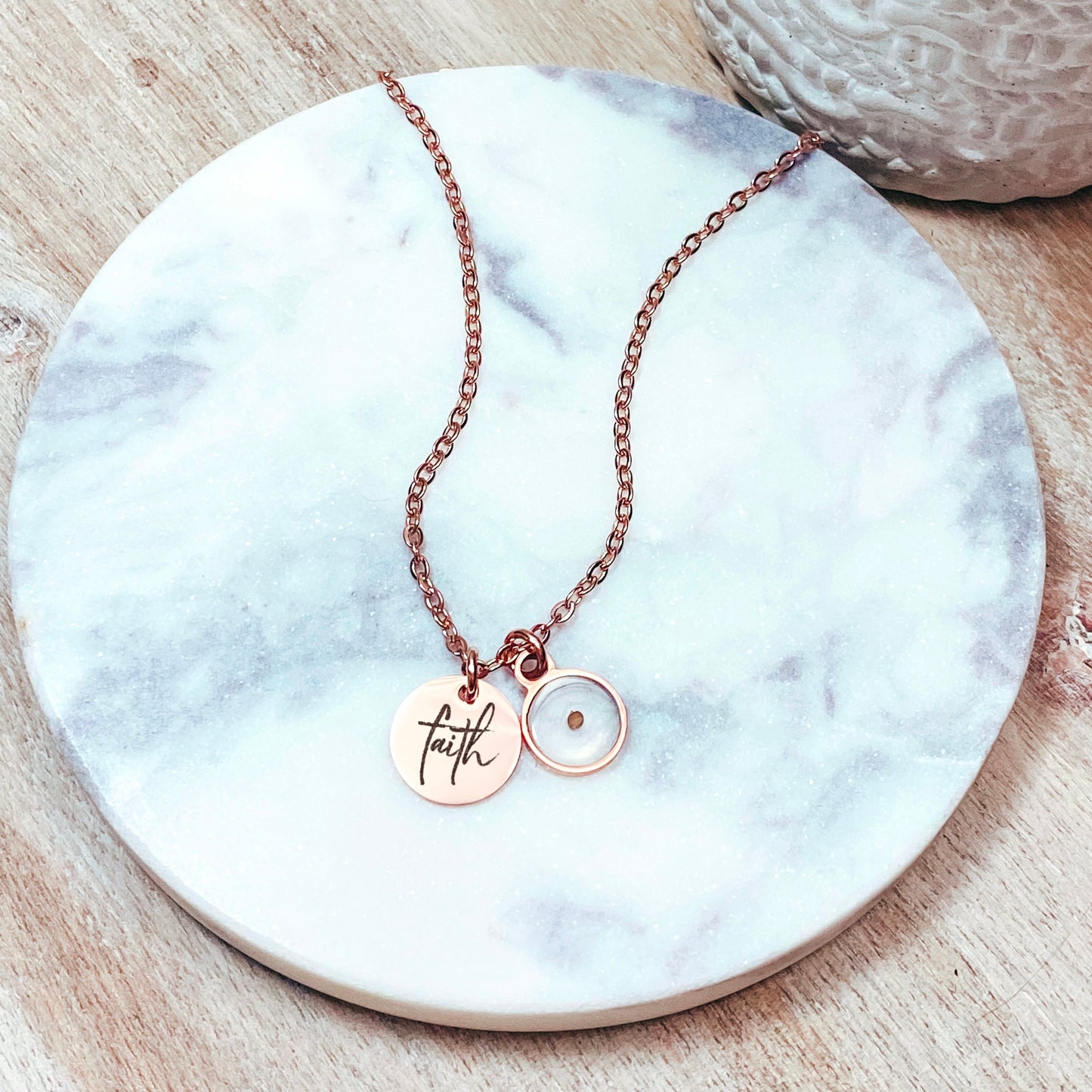 DAINTY FAITH MUSTARD SEED NECKLACE - Avy + Tay