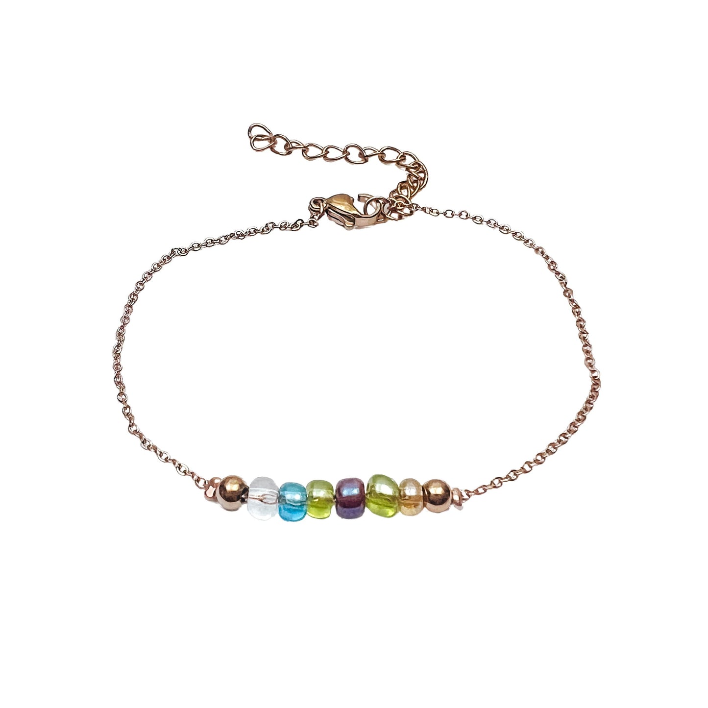 DAINTY FAMILY BIRTHSTONE BEADED BRACELET - Avy + Tay