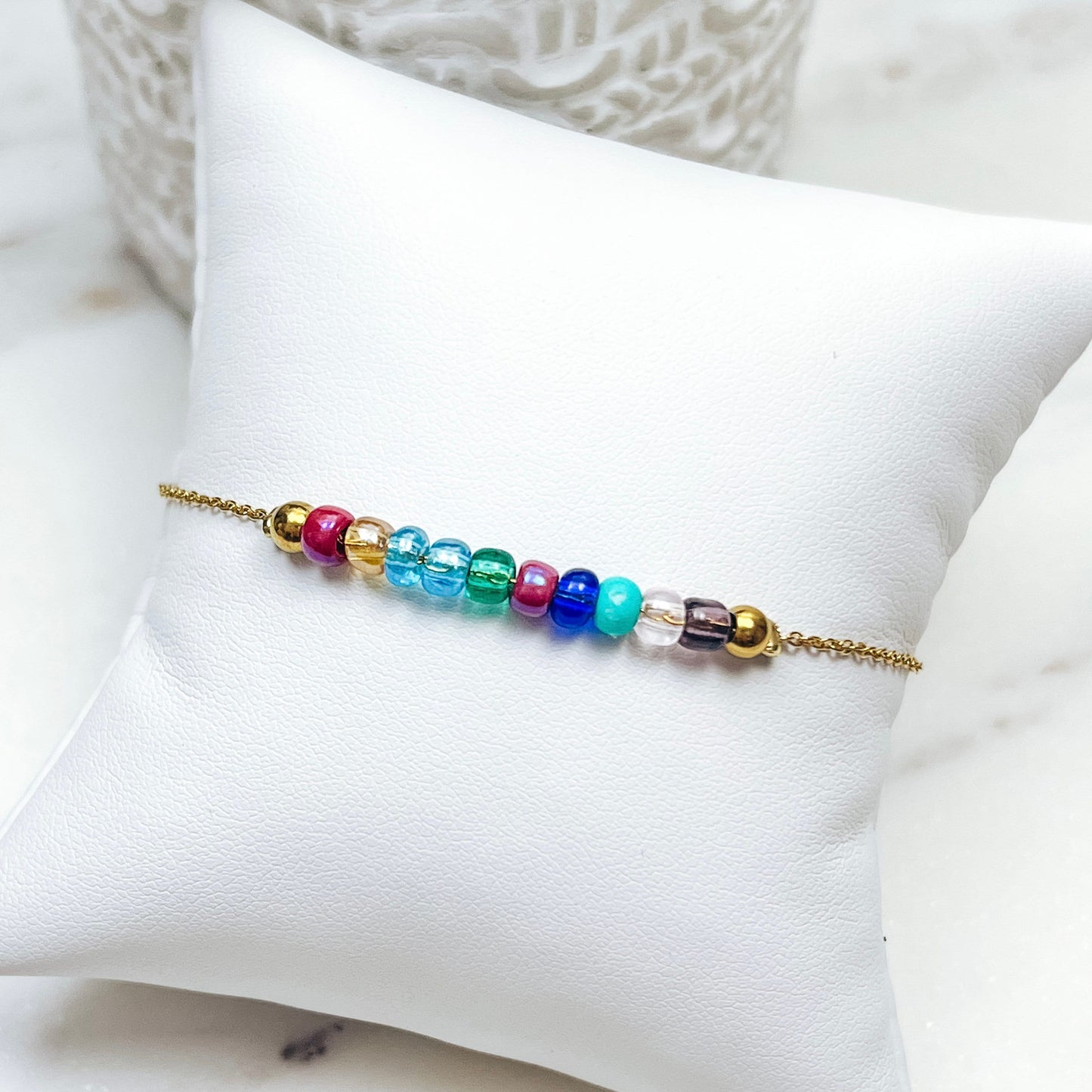 DAINTY FAMILY BIRTHSTONE BEADED BRACELET - Avy + Tay