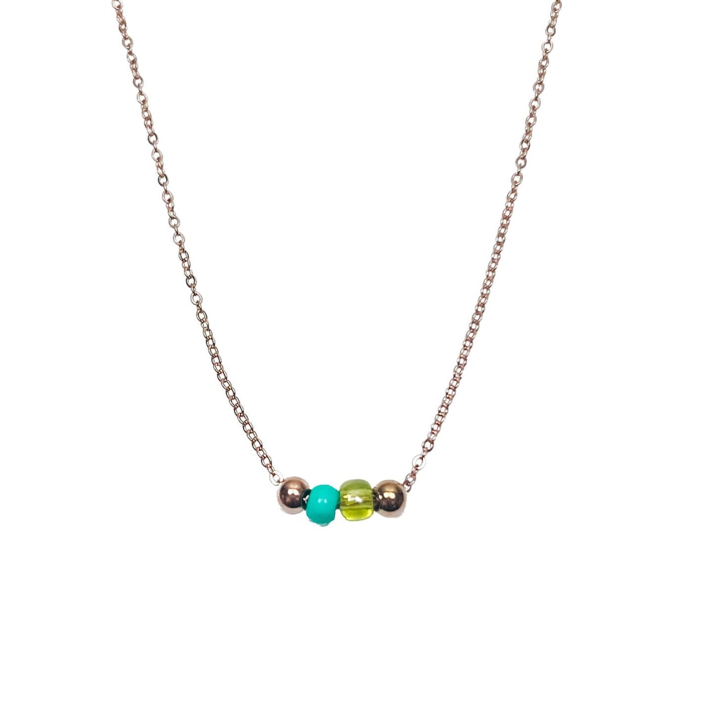 DAINTY FAMILY BIRTHSTONE BEADED NECKLACE - Avy + Tay