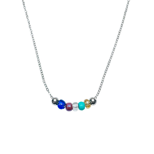 DAINTY FAMILY BIRTHSTONE BEADED NECKLACE - Avy + Tay