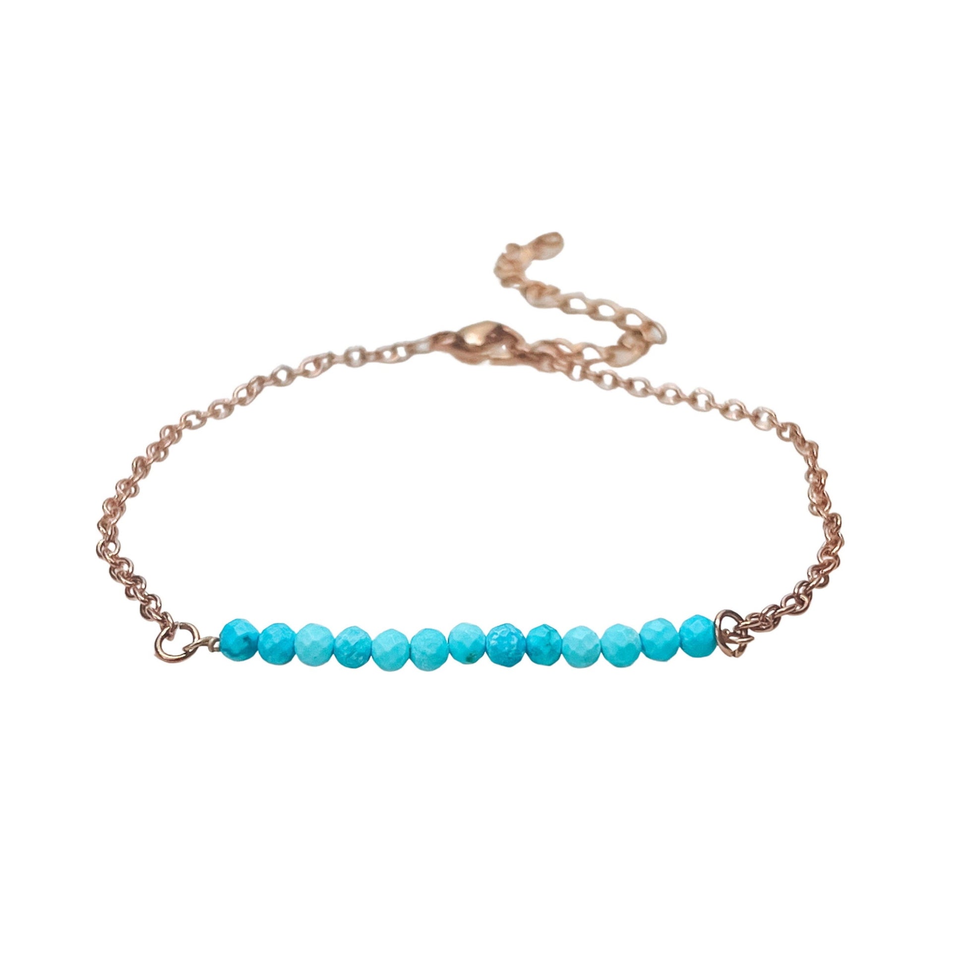 DAINTY RAW BIRTHSTONE BAR BRACELET - Avy + Tay