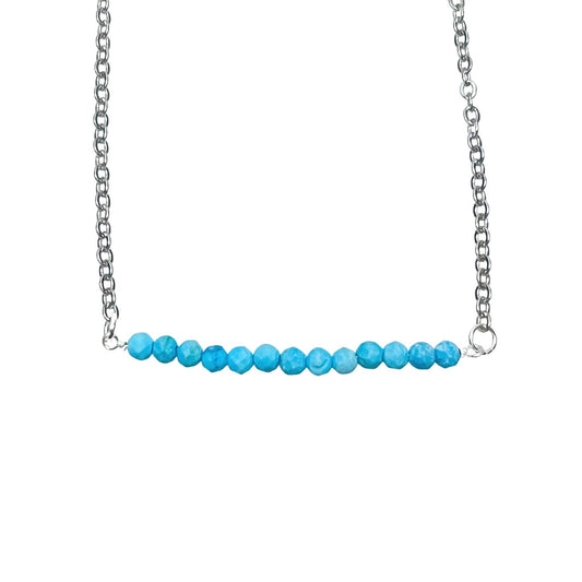 DAINTY RAW BIRTHSTONE BAR NECKLACE - Avy + Tay