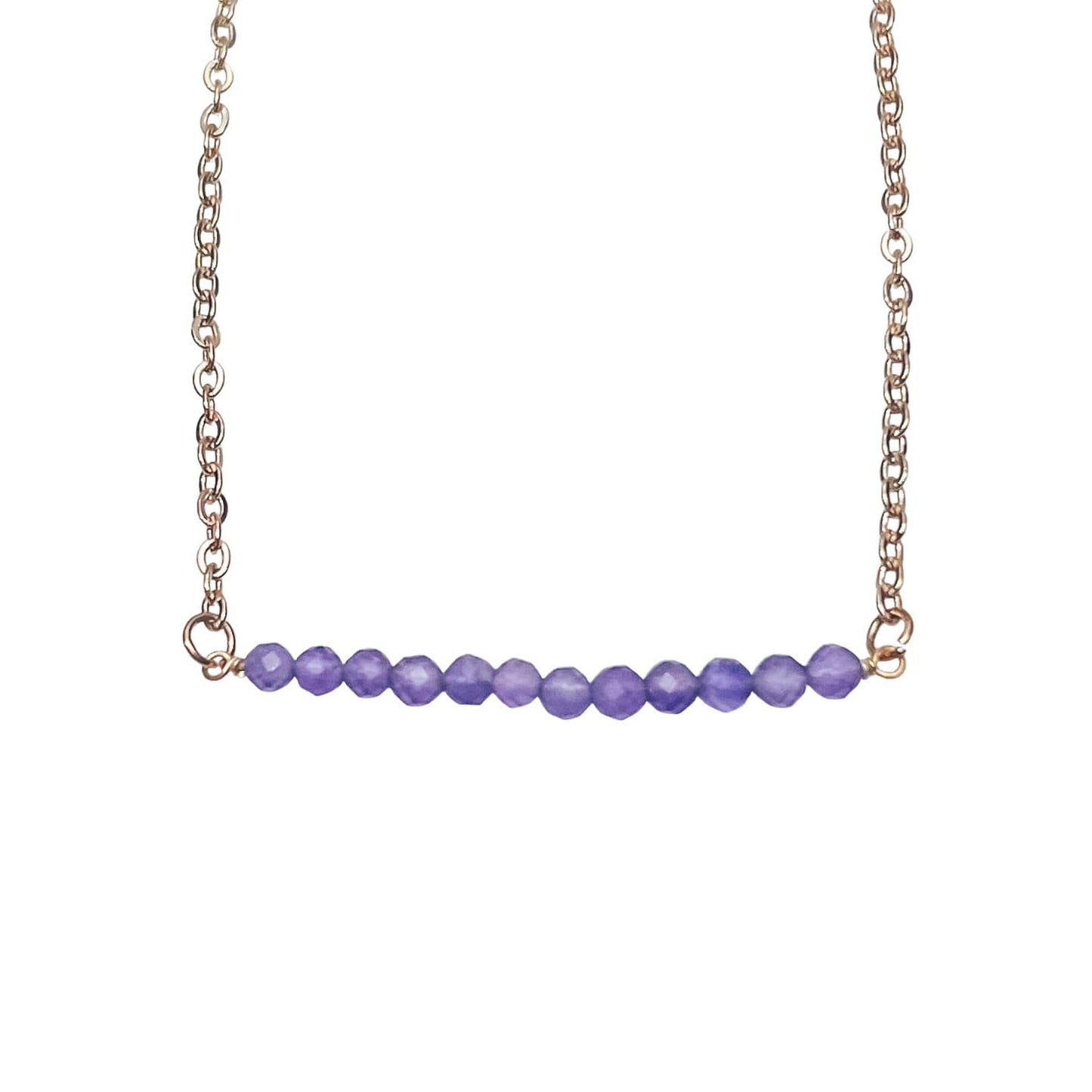 DAINTY RAW BIRTHSTONE BAR NECKLACE - Avy + Tay