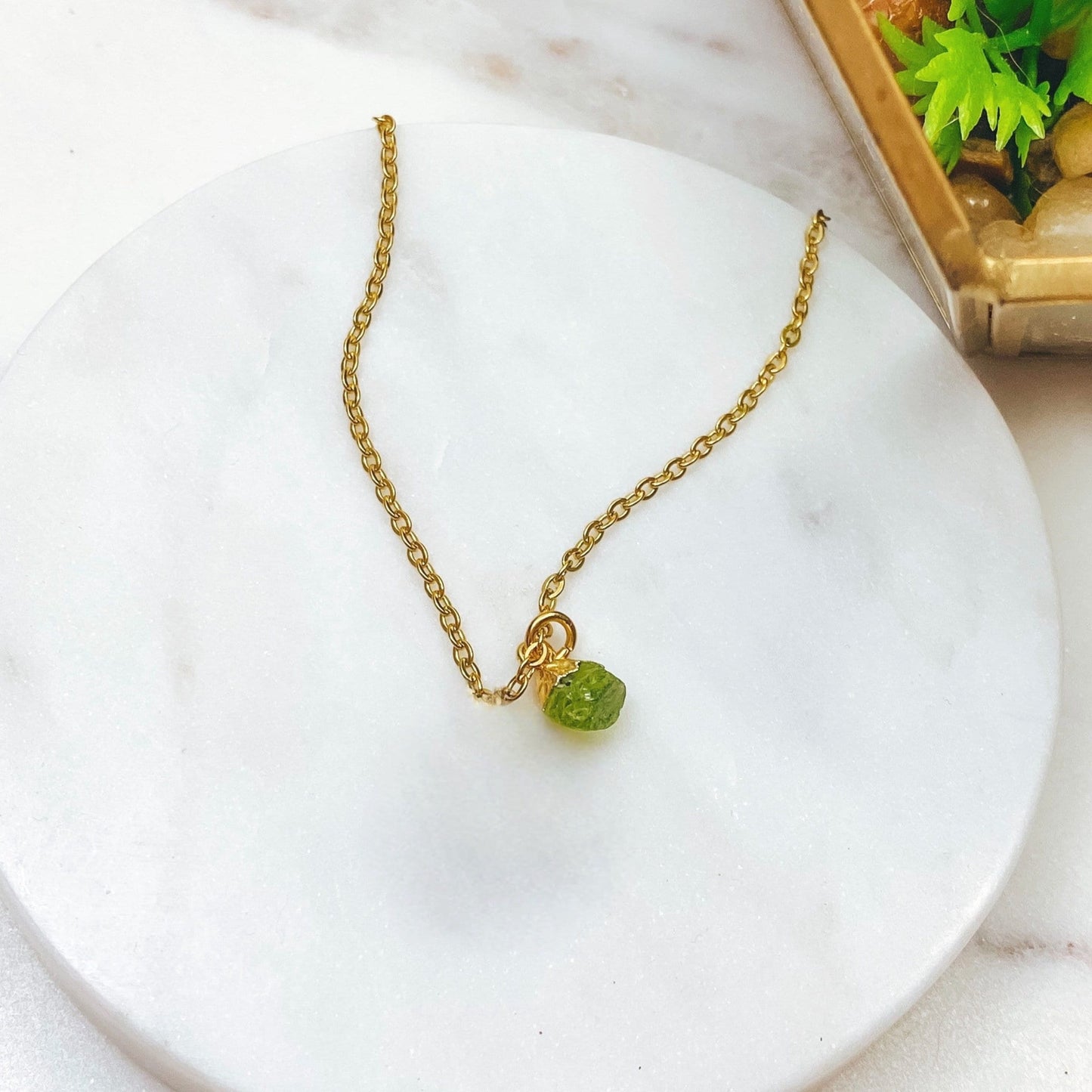 DAINTY RAW BIRTHSTONE NECKLACE - Avy + Tay