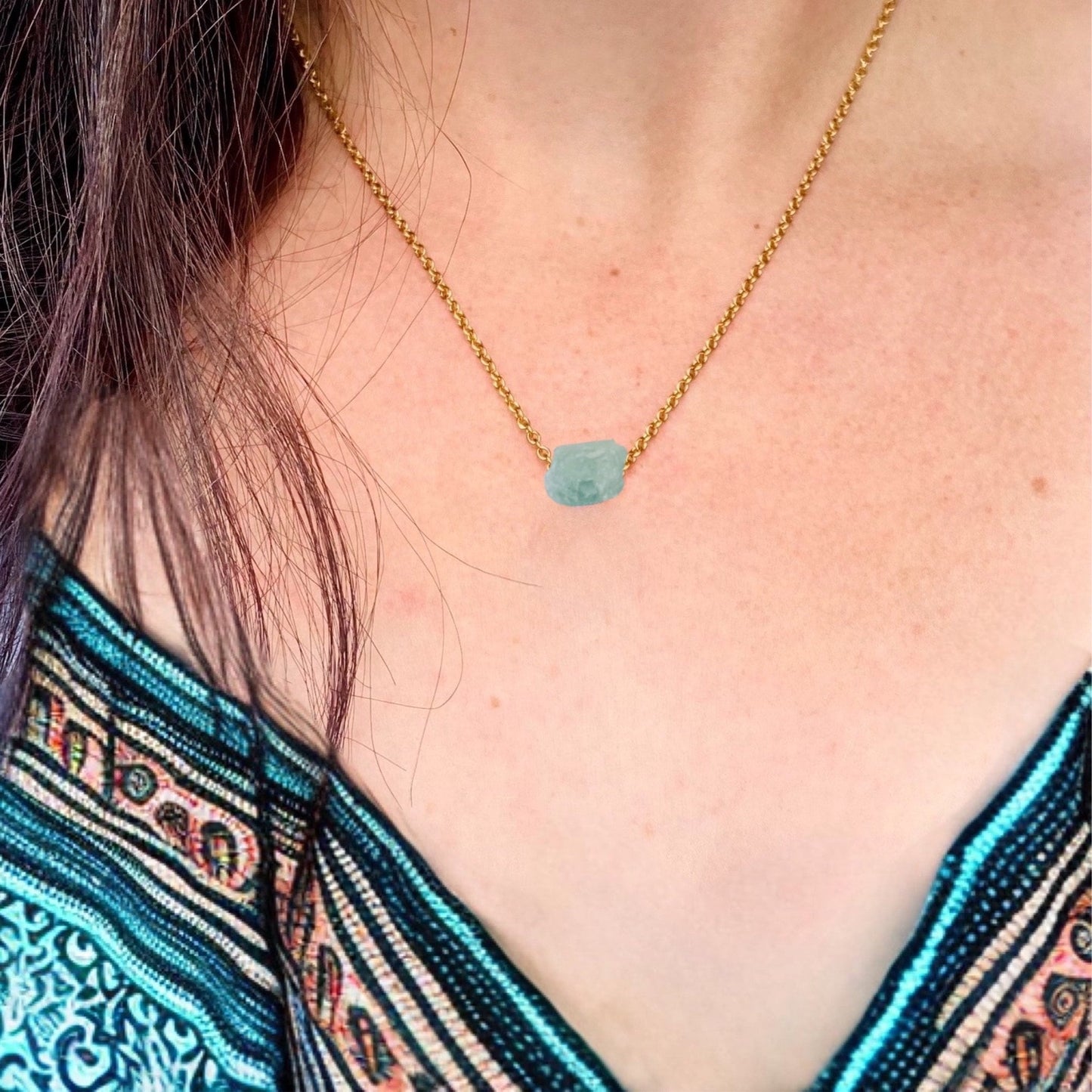 DAINTY RAW BIRTHSTONE NECKLACE - Avy + Tay