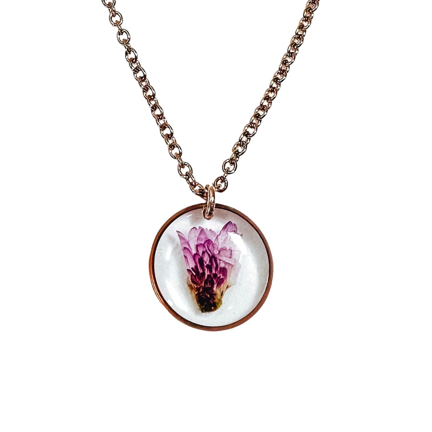 DAINTY REAL BIRTH FLOWER NECKLACE - Avy + Tay