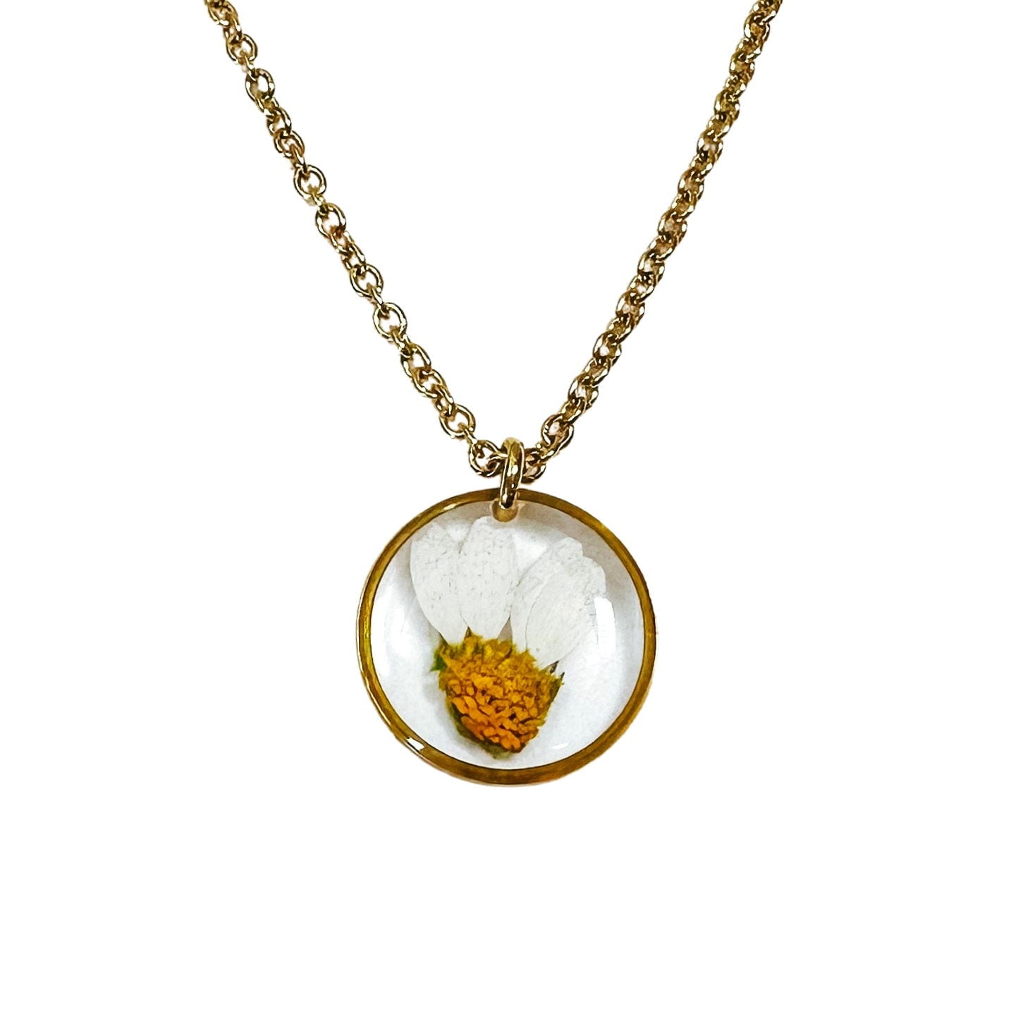 DAINTY REAL BIRTH FLOWER NECKLACE - Avy + Tay