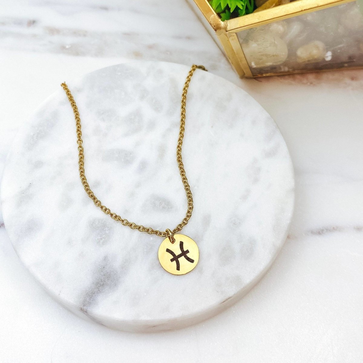 DAINTY ZODIAC SIGN NECKLACE - Avy + Tay