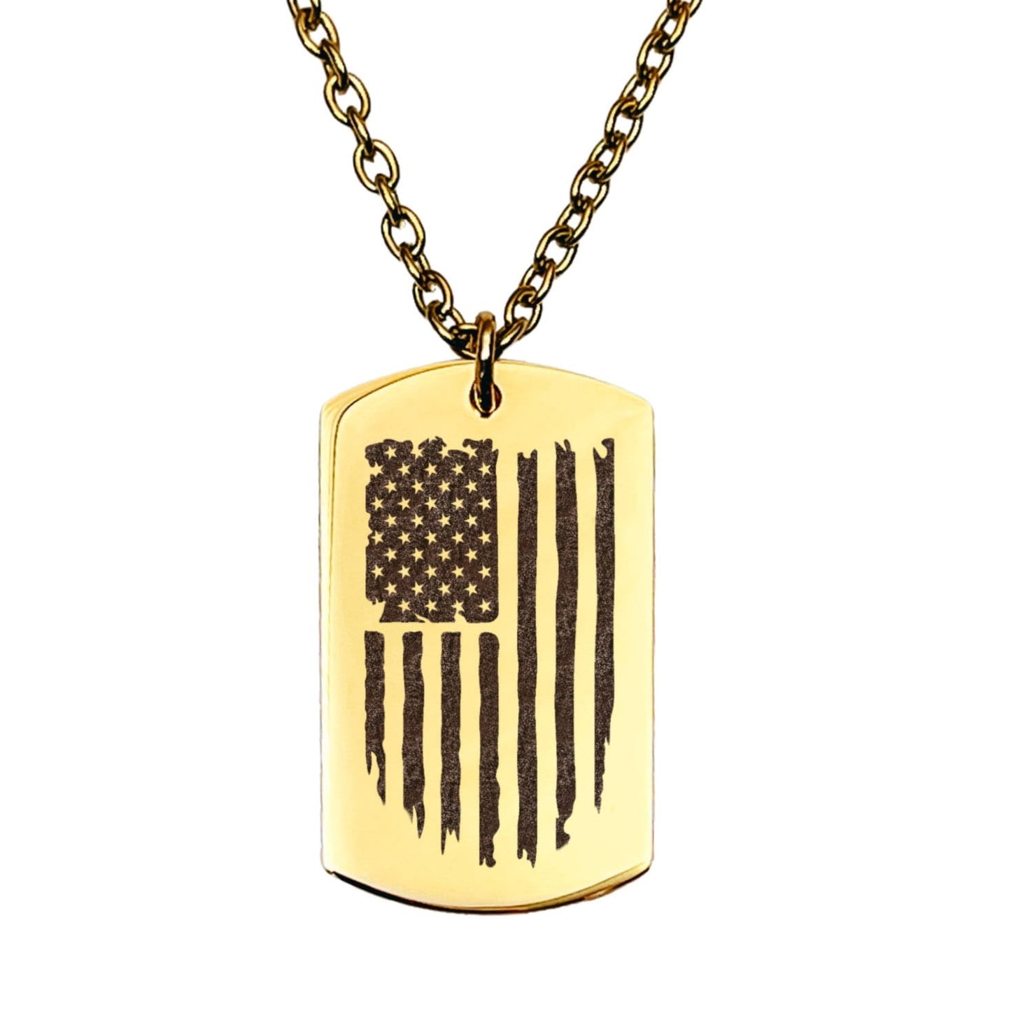 DISTRESSED AMERICAN FLAG MEN'S NECKLACE - Avy + Tay