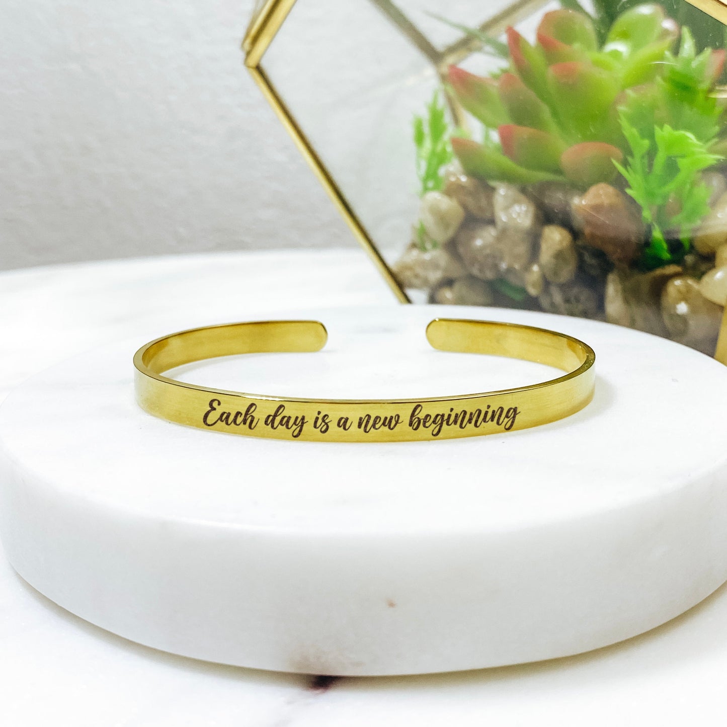 EACH DAY IS A NEW BEGINNING CUFF - Avy + Tay