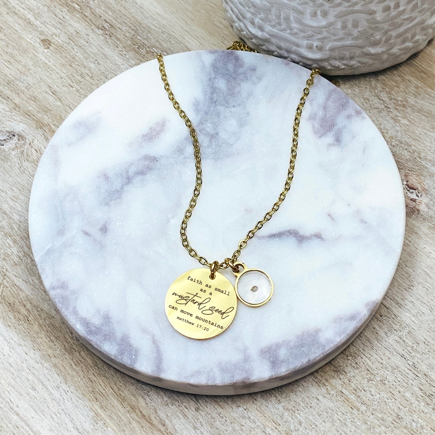 FAITH AS SMALL AS A MUSTARD SEED NECKLACE - Avy + Tay