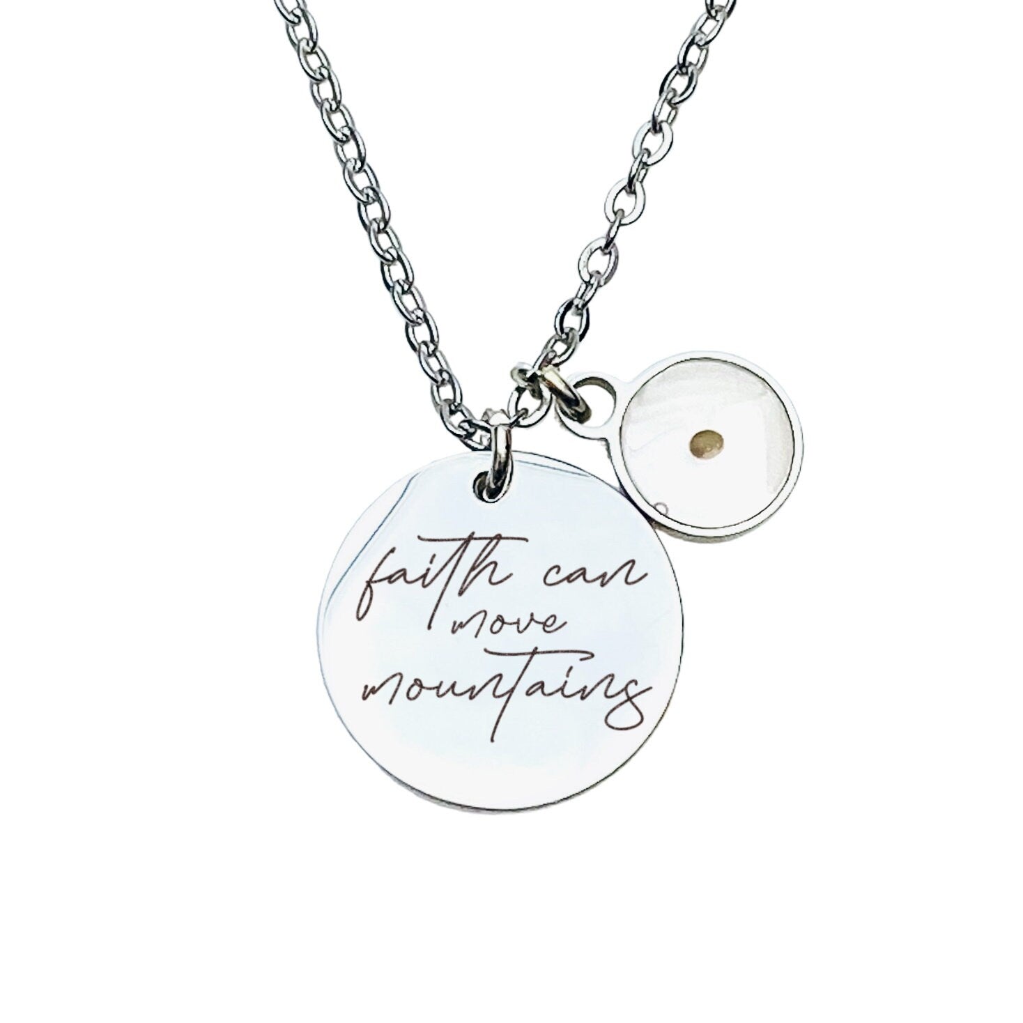 FAITH CAN MOVE MOUNTAINS MUSTARD SEED NECKLACE - Avy + Tay