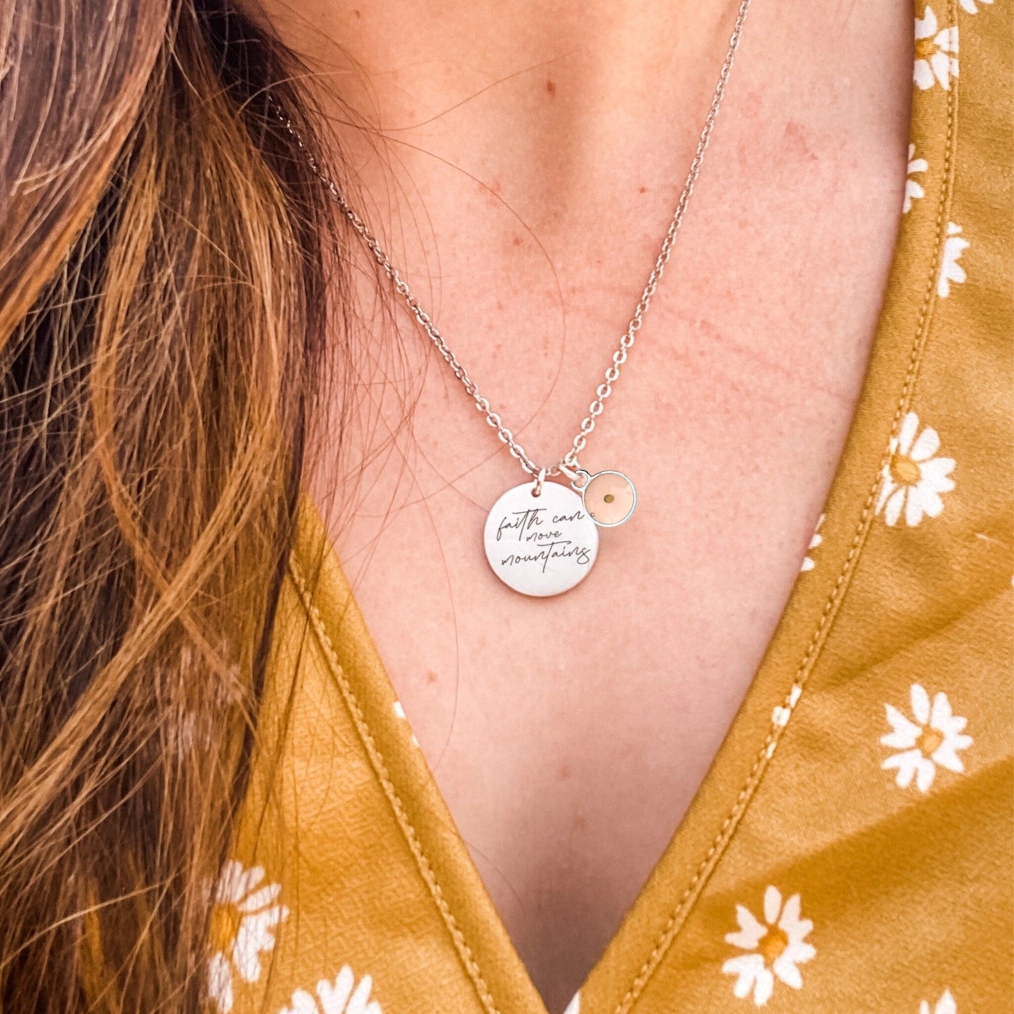 FAITH CAN MOVE MOUNTAINS MUSTARD SEED NECKLACE - Avy + Tay