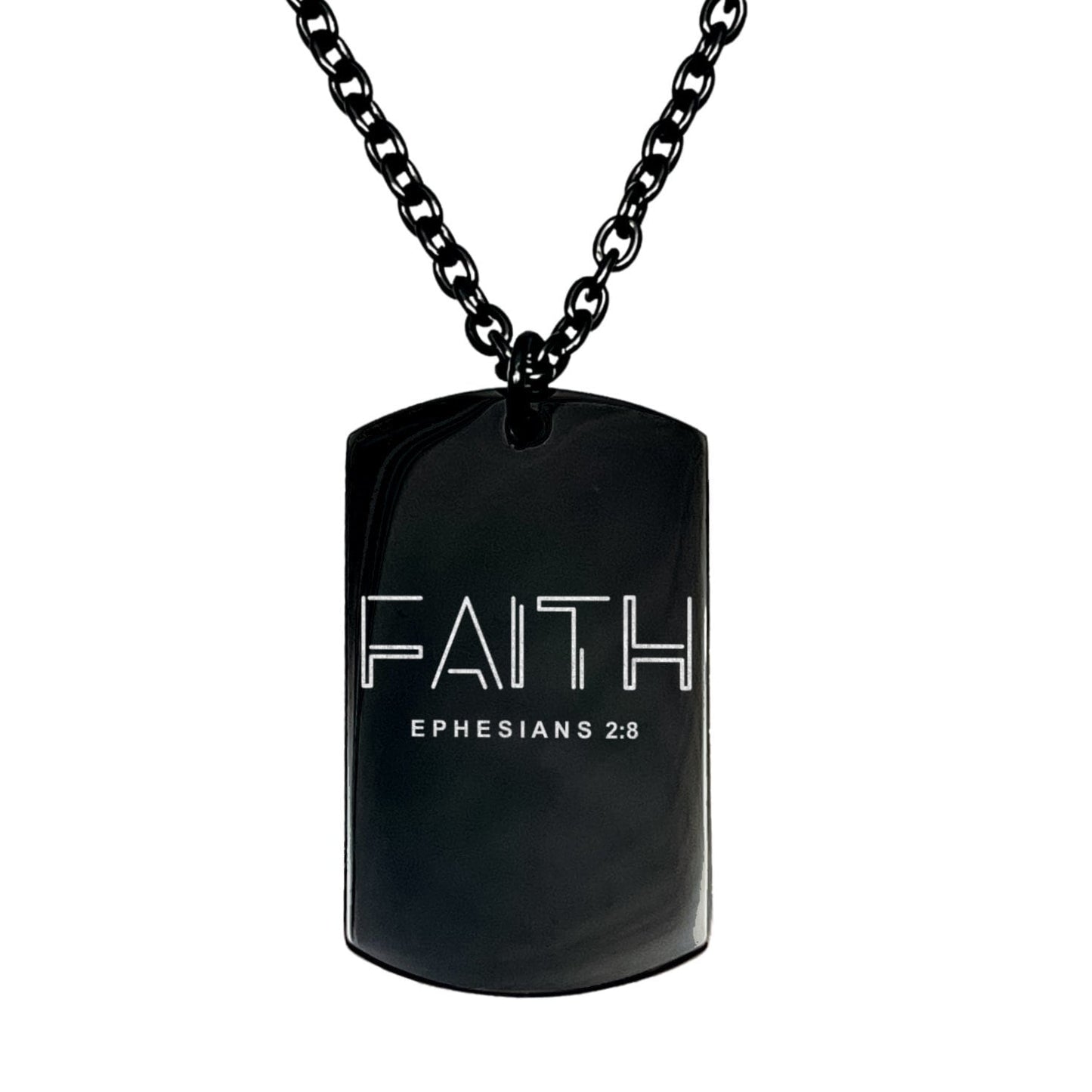 FAITH EPHESIANS 2:8 MEN'S NECKLACE - Avy + Tay