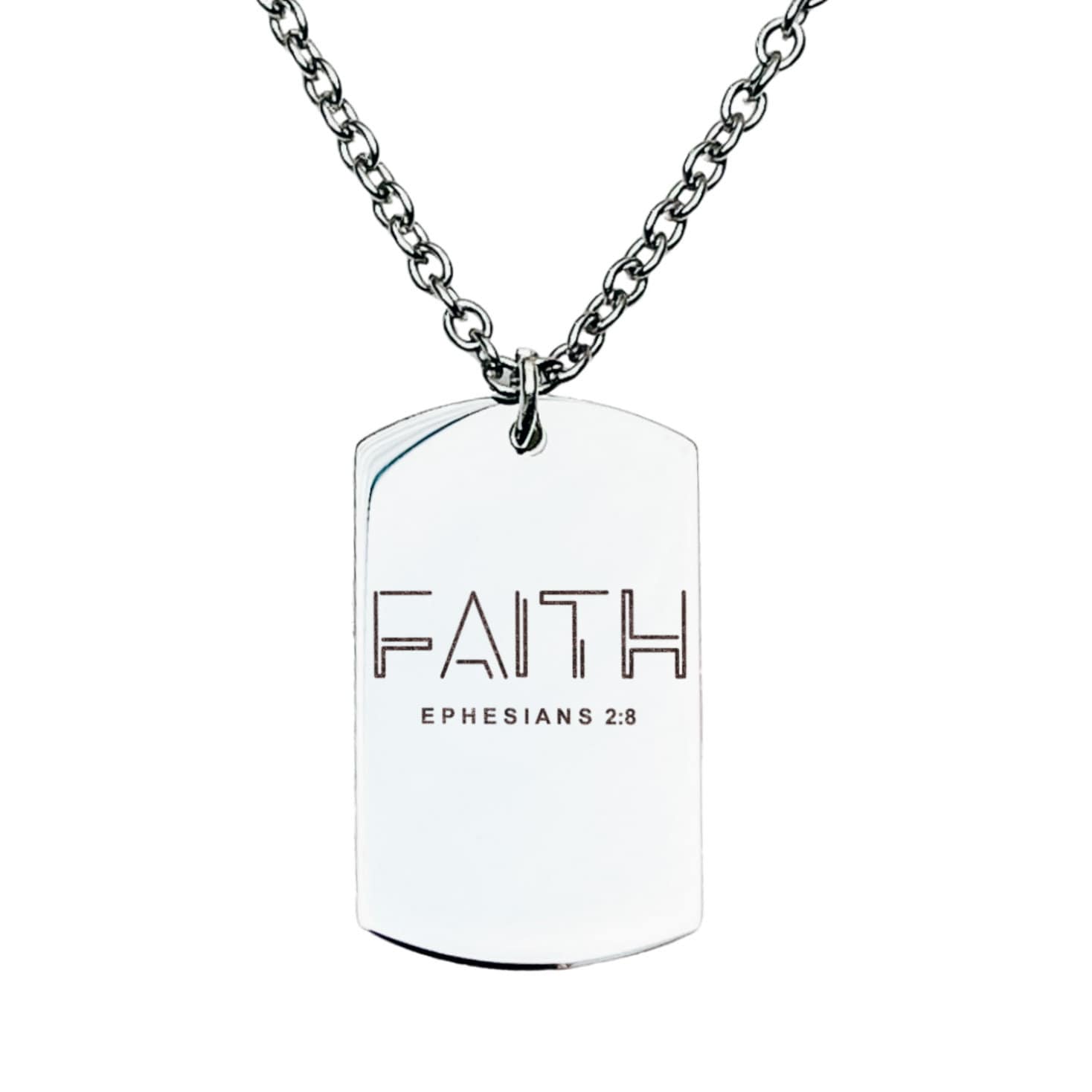 FAITH EPHESIANS 2:8 MEN'S NECKLACE - Avy + Tay