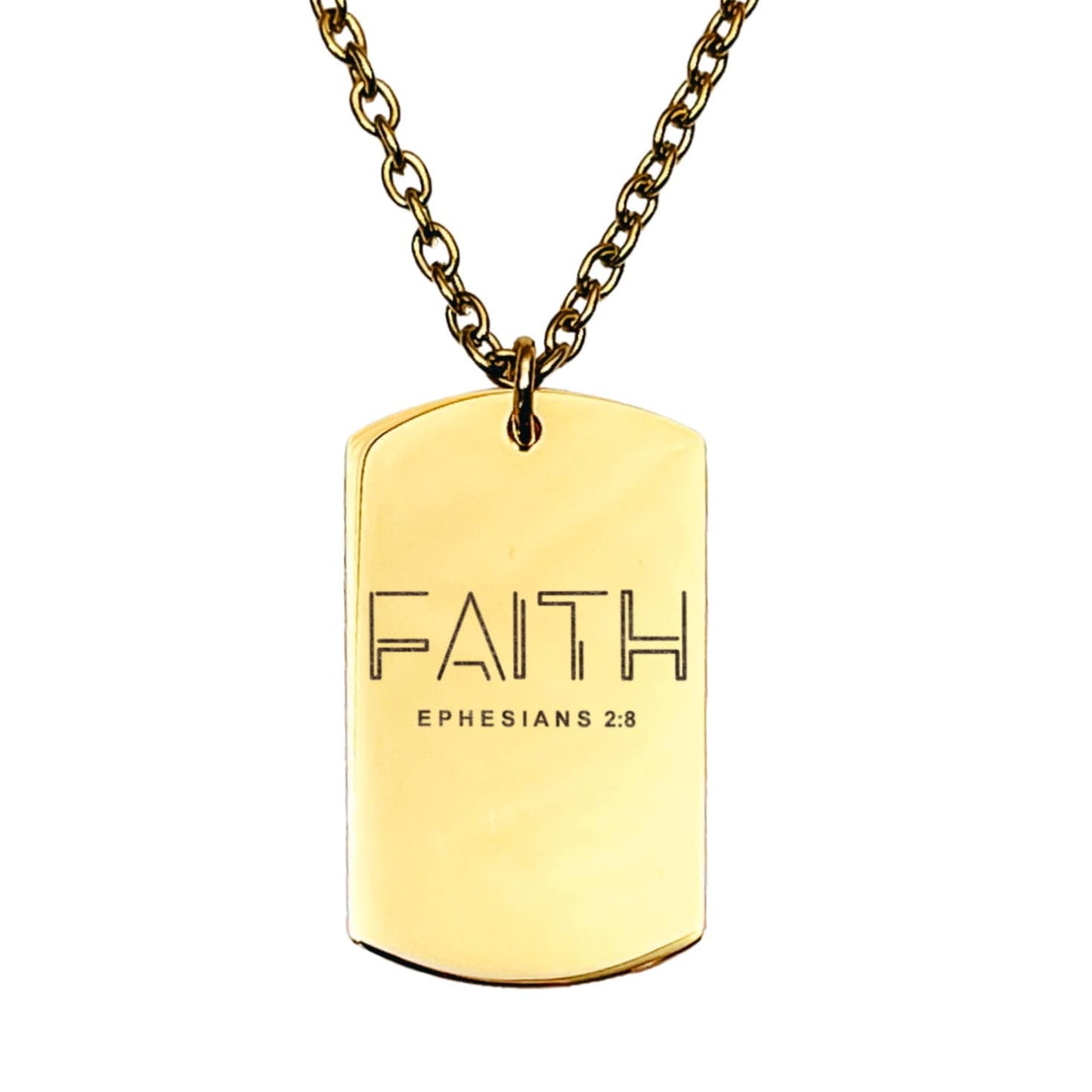 FAITH EPHESIANS 2:8 MEN'S NECKLACE - Avy + Tay