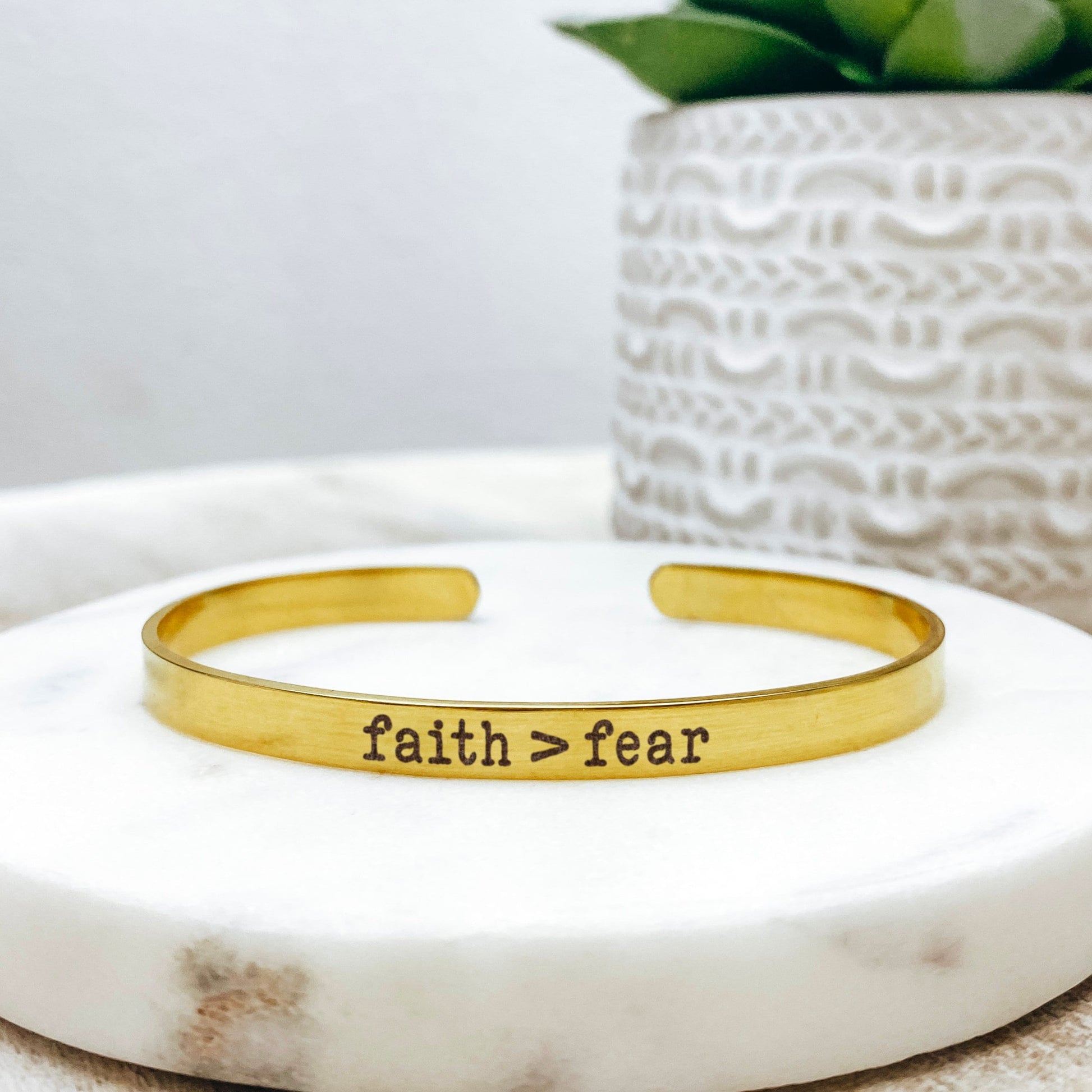 FAITH OVER FEAR CUFF - Avy + Tay