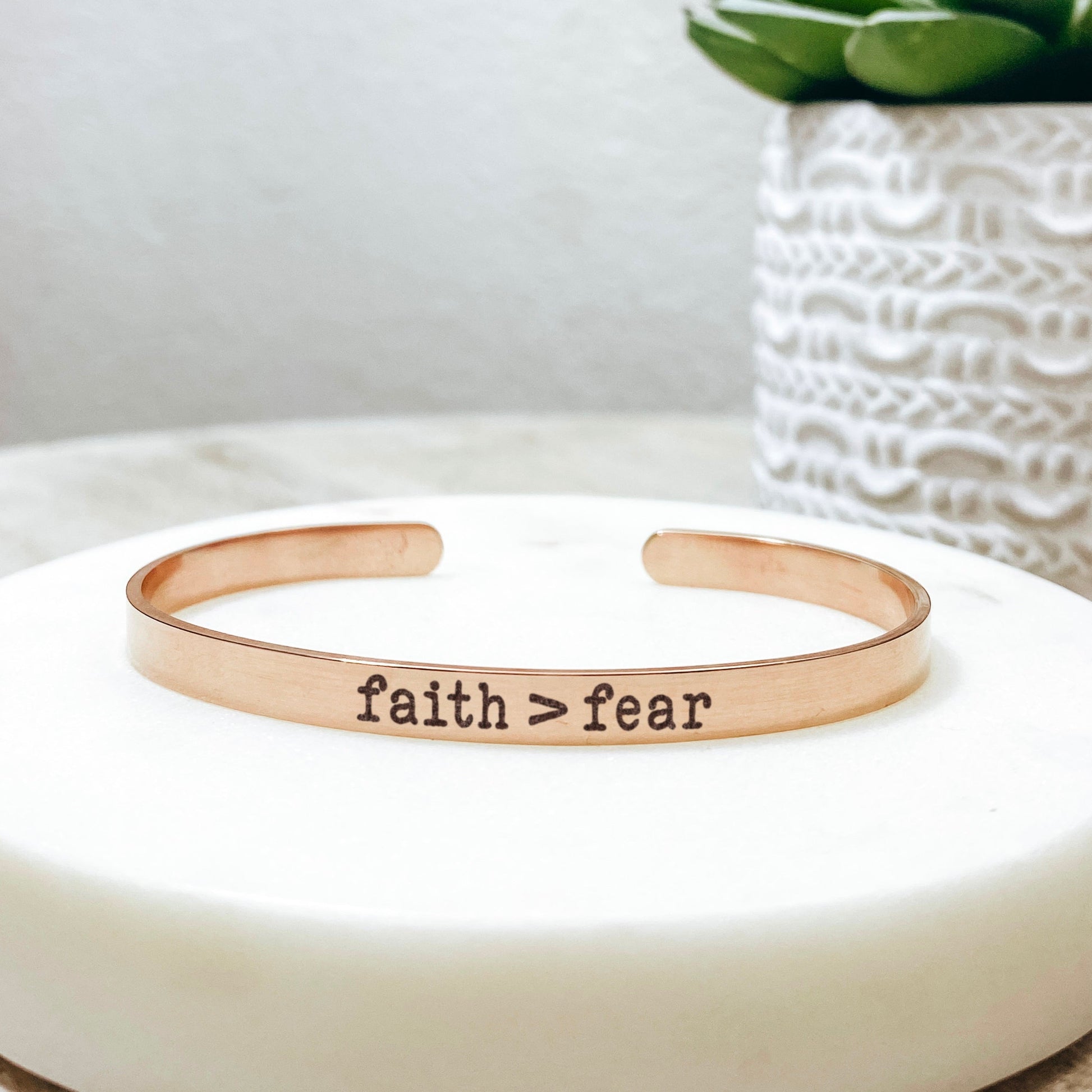 FAITH OVER FEAR CUFF - Avy + Tay