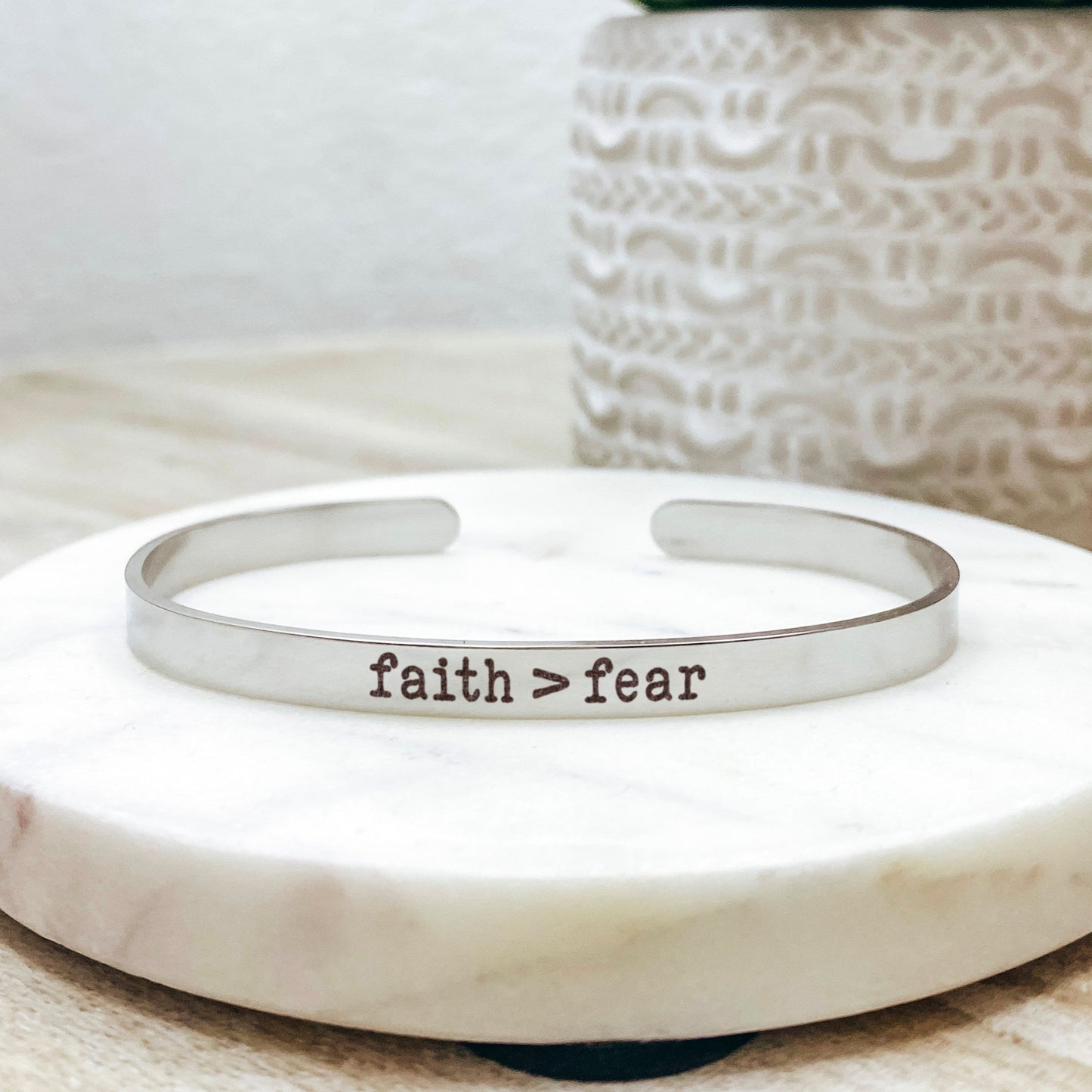 FAITH OVER FEAR CUFF - Avy + Tay