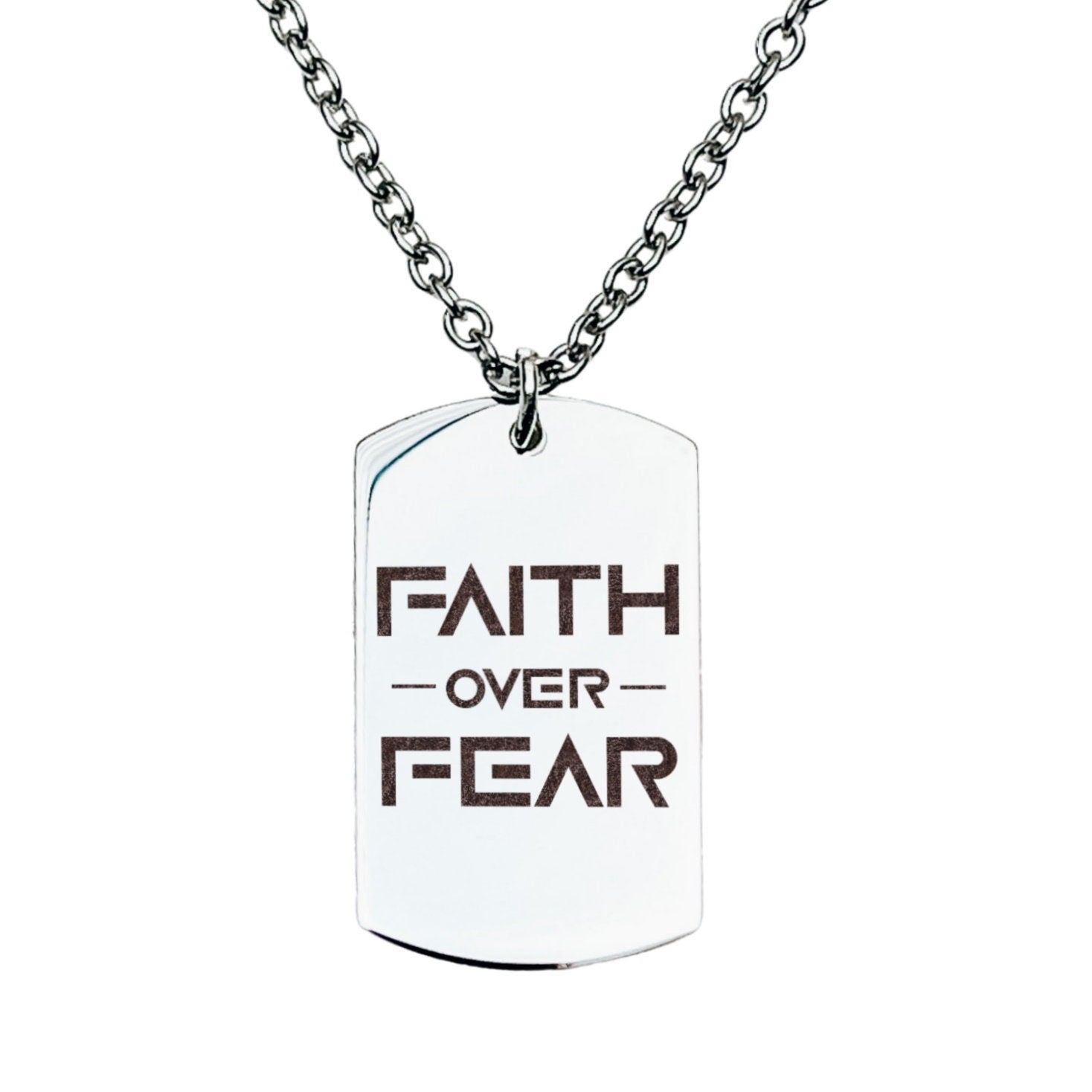 FAITH OVER FEAR MEN'S NECKLACE - Avy + Tay