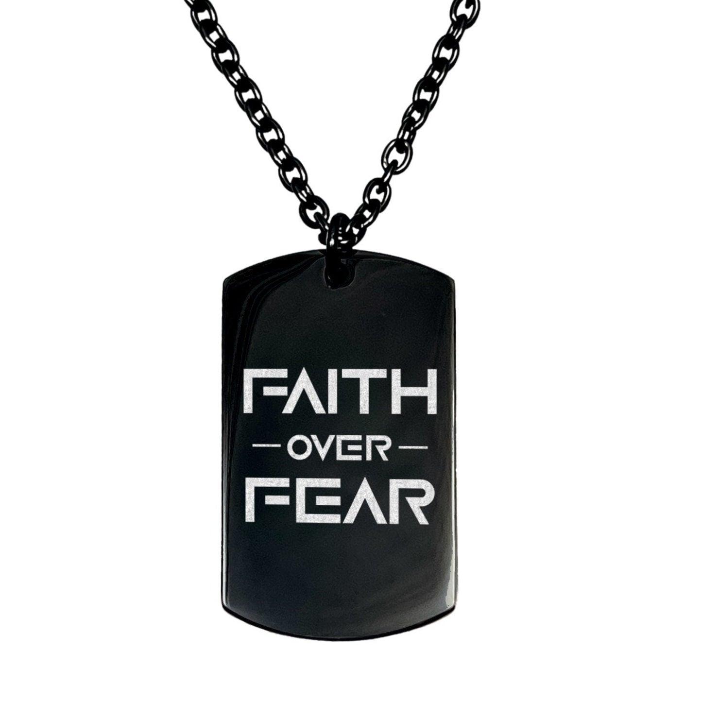 FAITH OVER FEAR MEN'S NECKLACE - Avy + Tay