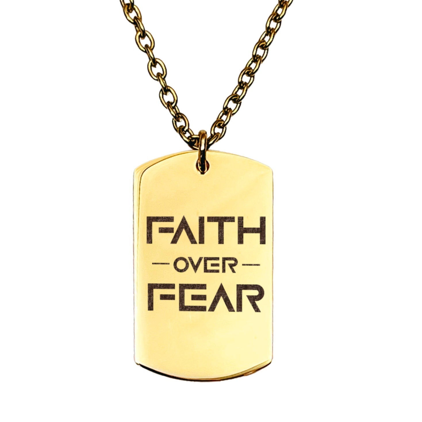 FAITH OVER FEAR MEN'S NECKLACE - Avy + Tay