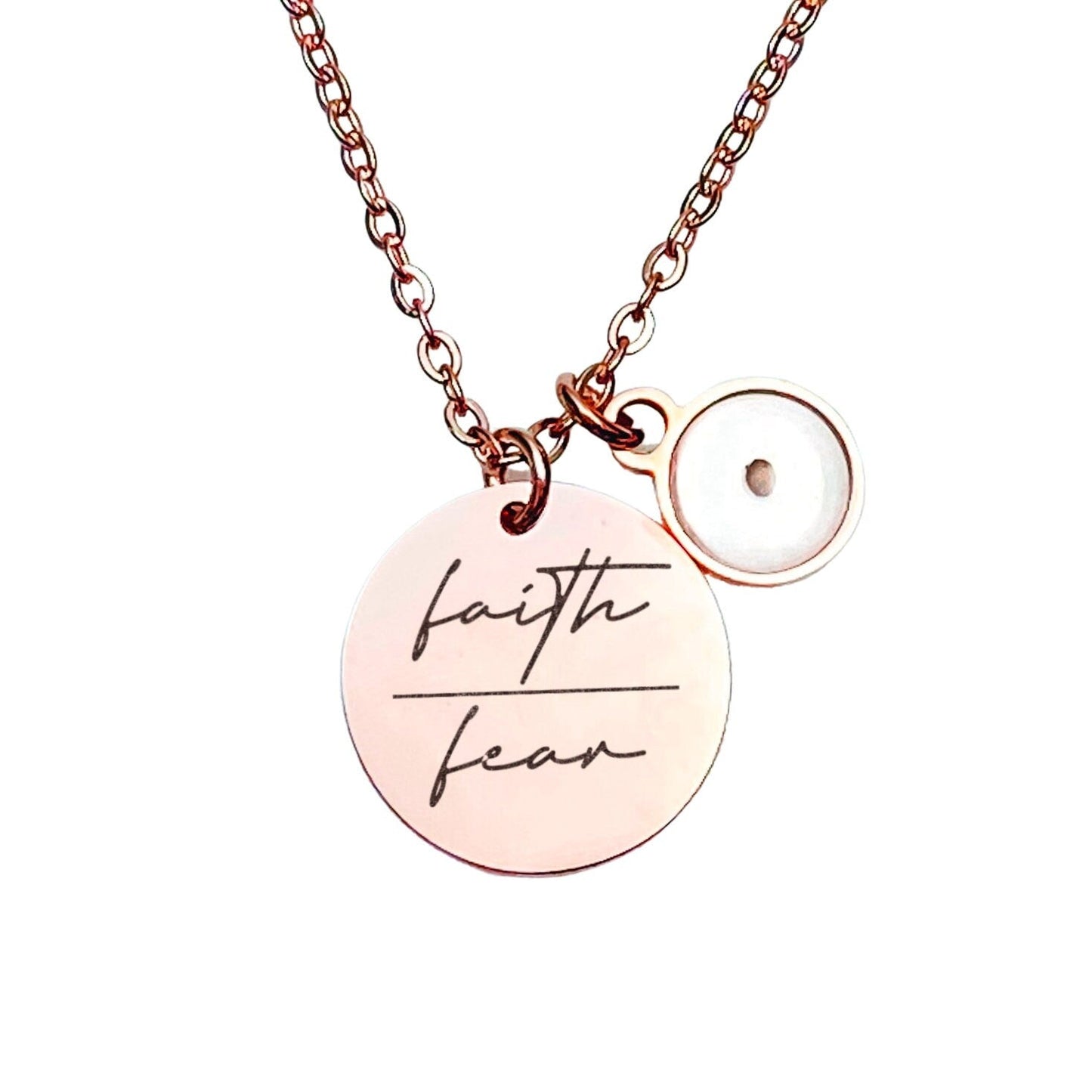 FAITH OVER FEAR MUSTARD SEED NECKLACE - Avy + Tay