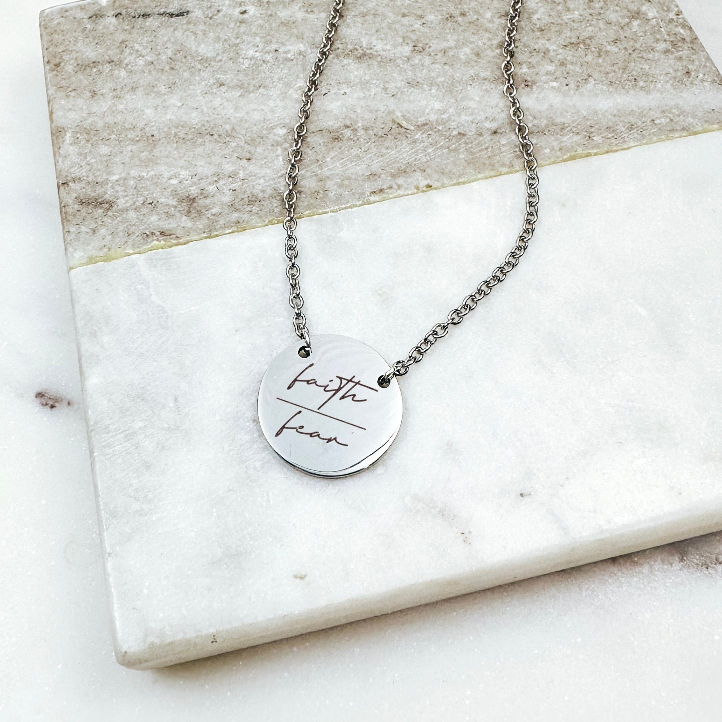 FAITH OVER FEAR NECKLACE - Avy + Tay