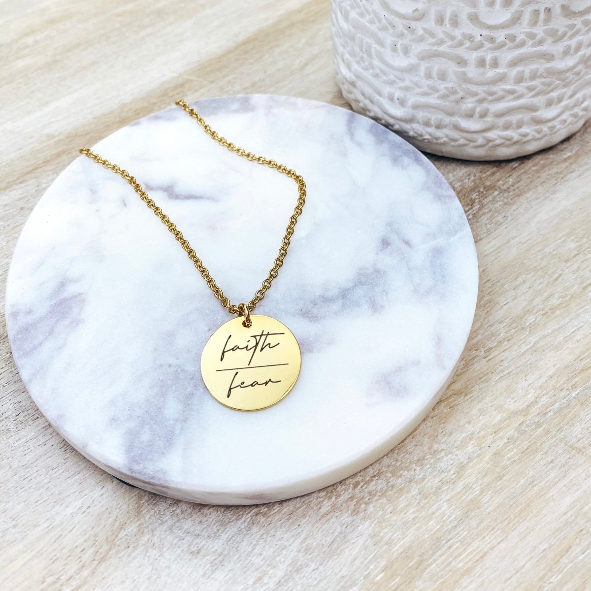 FAITH OVER FEAR NECKLACE - Avy + Tay