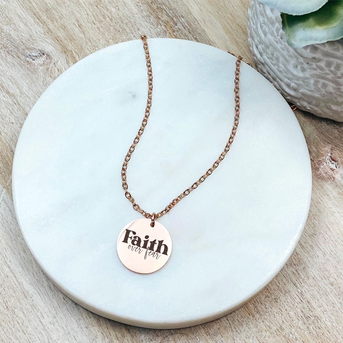 FAITH OVER FEAR NECKLACE - Avy + Tay