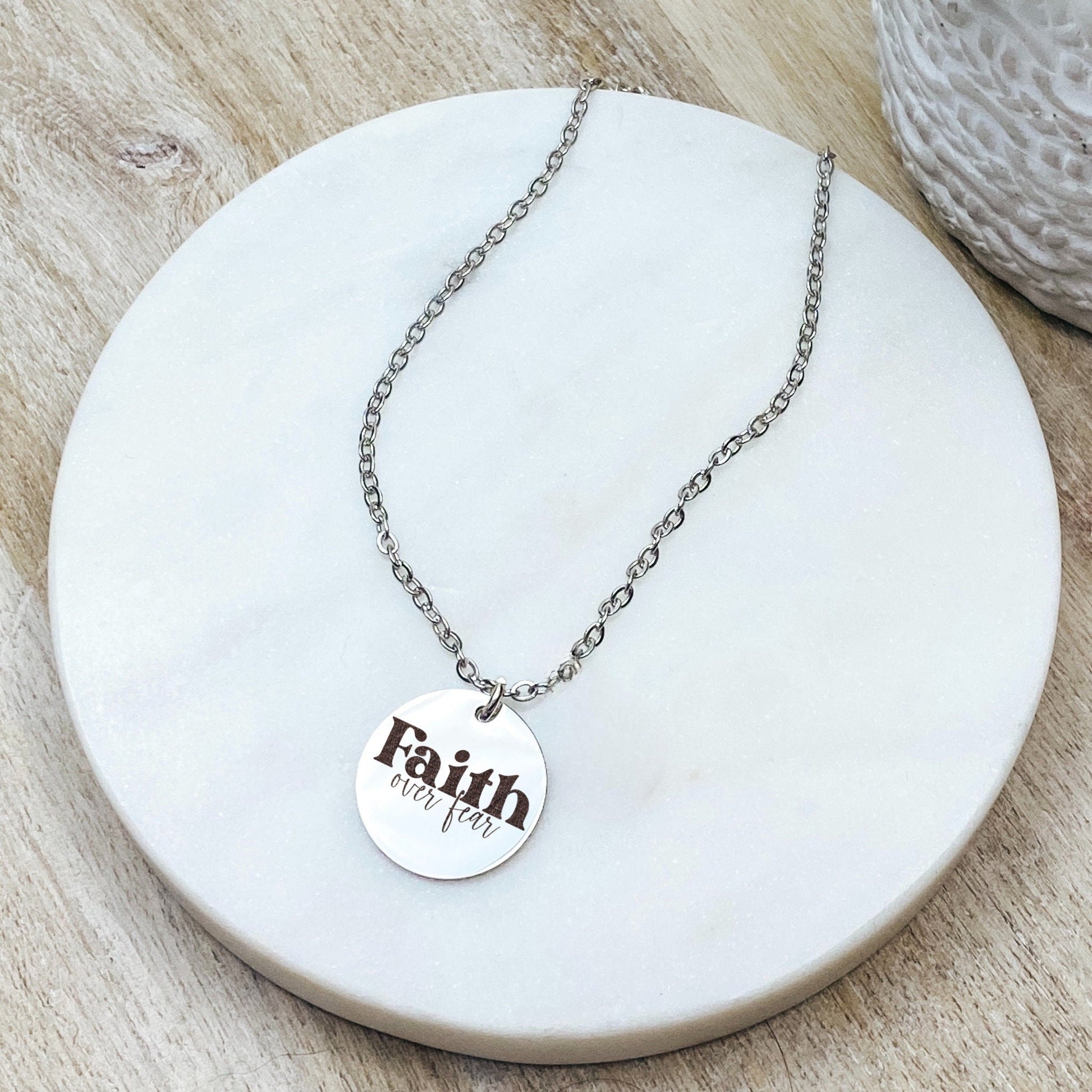 FAITH OVER FEAR NECKLACE - Avy + Tay