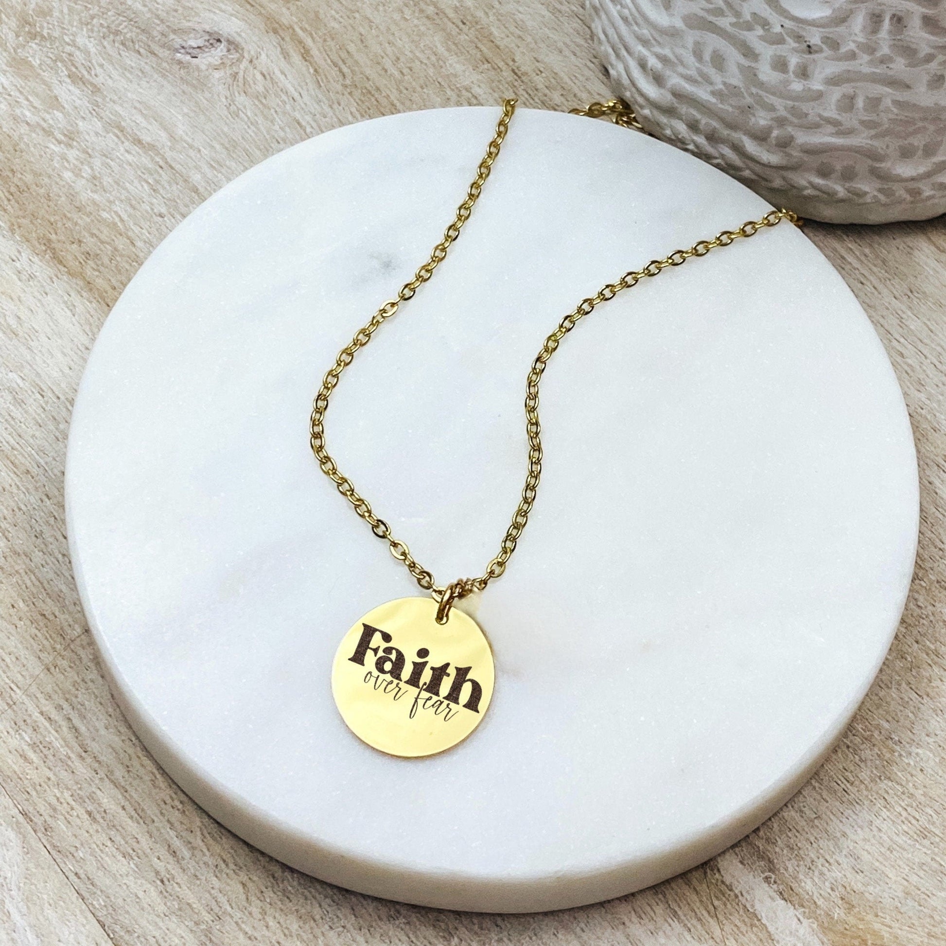 FAITH OVER FEAR NECKLACE - Avy + Tay