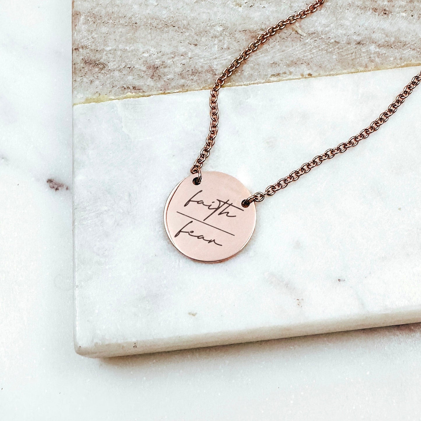 FAITH OVER FEAR NECKLACE - Avy + Tay