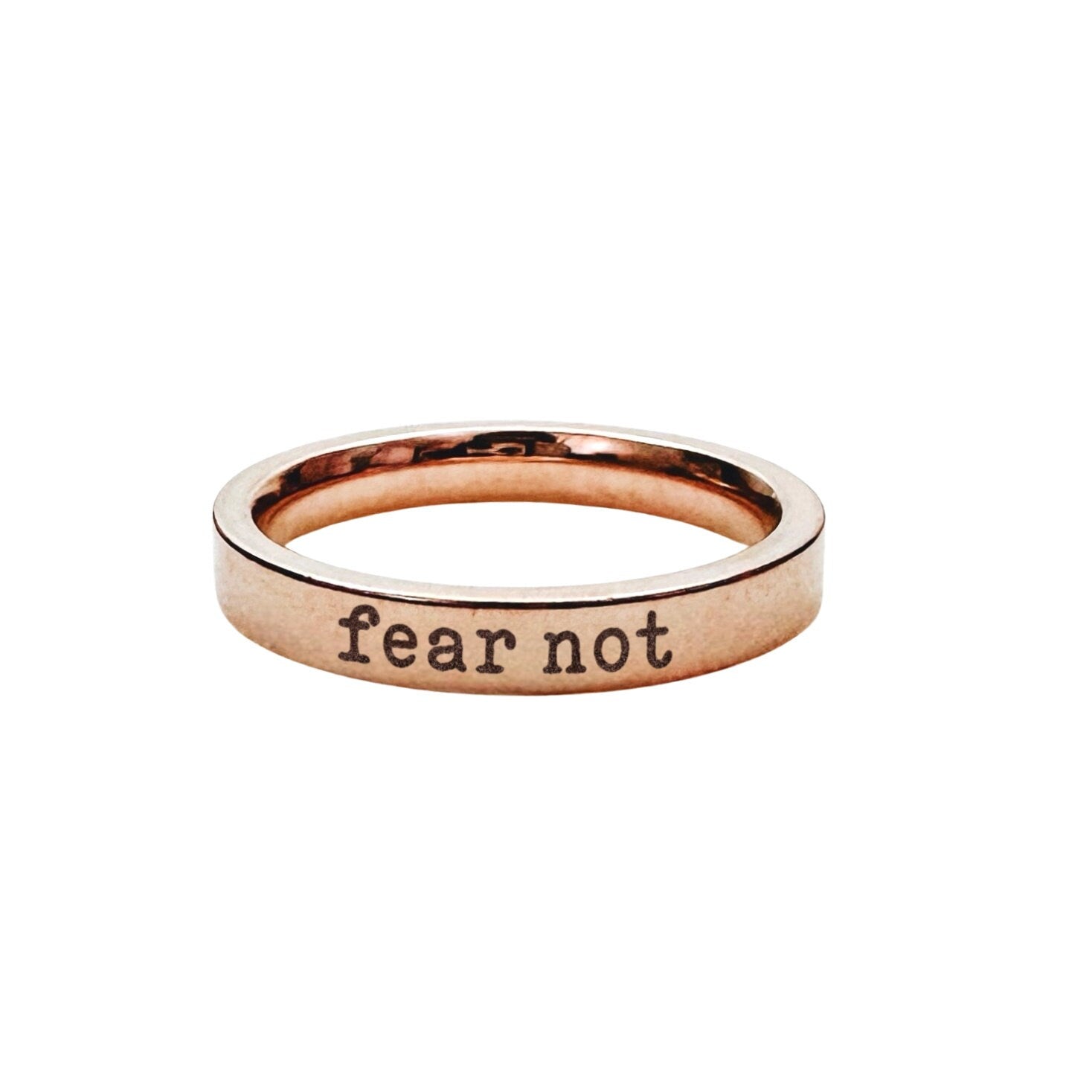 FEAR NOT ENGRAVED RING - Avy + Tay