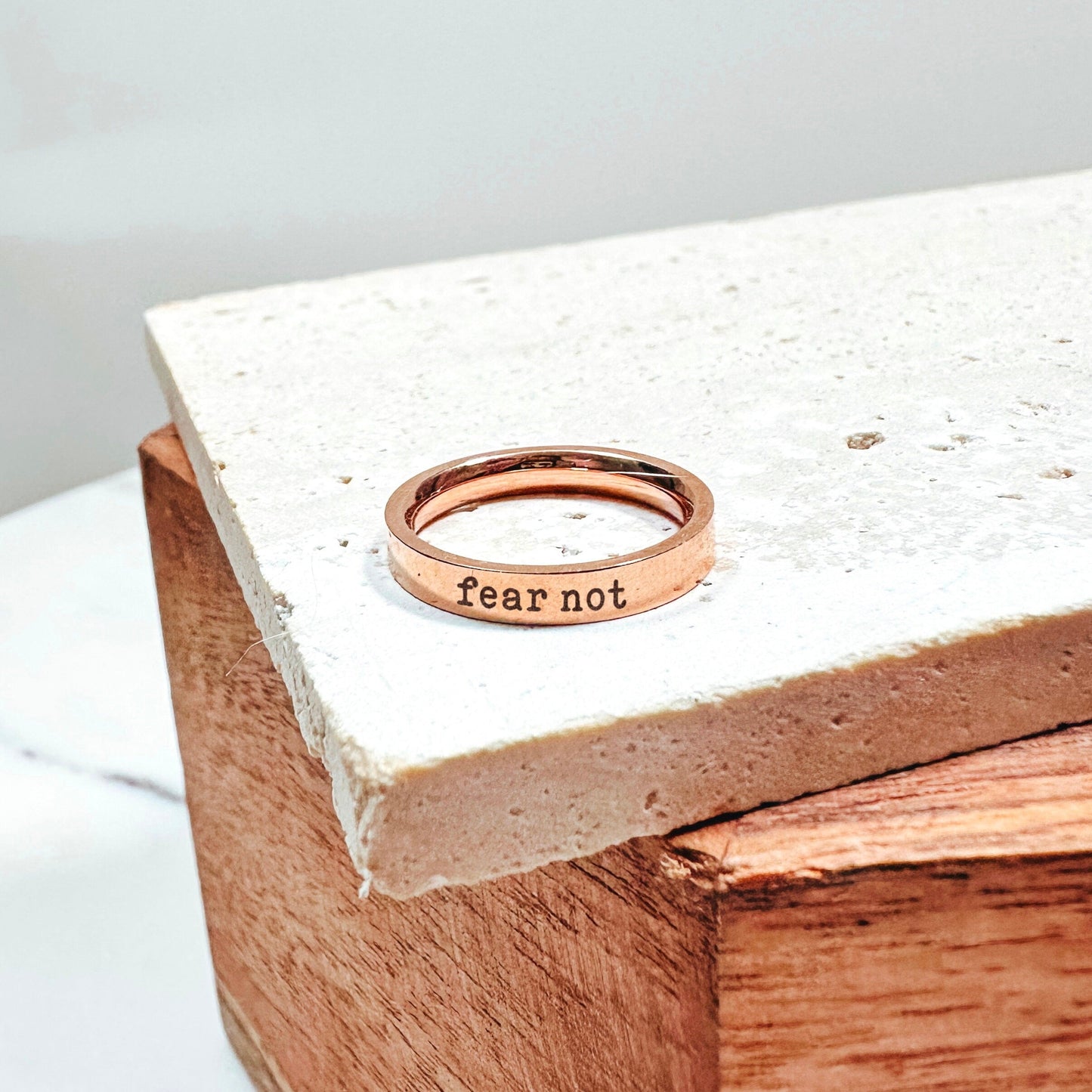 FEAR NOT ENGRAVED RING - Avy + Tay