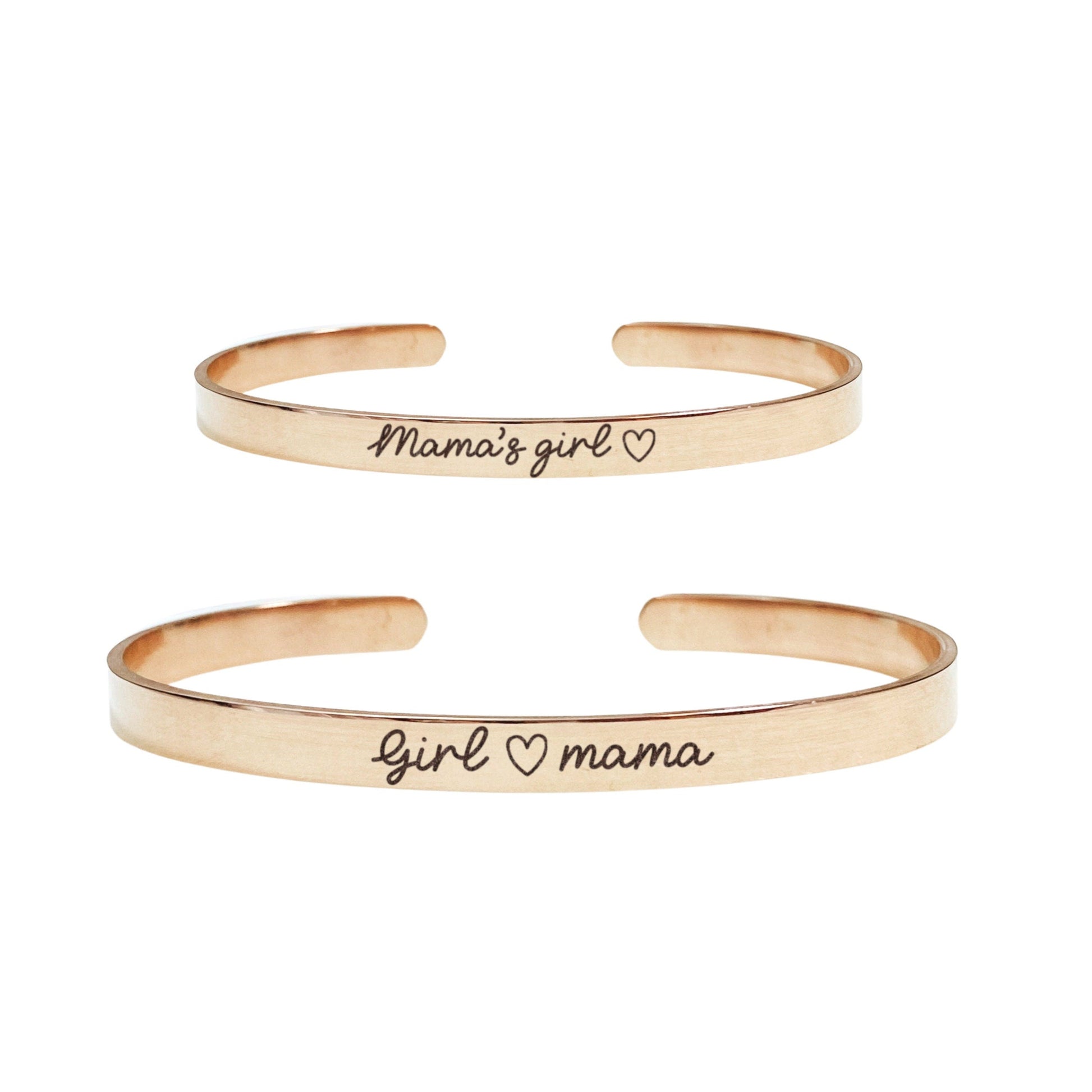 GIRL MAMA MOMMY + ME CUFF SET - Avy + Tay