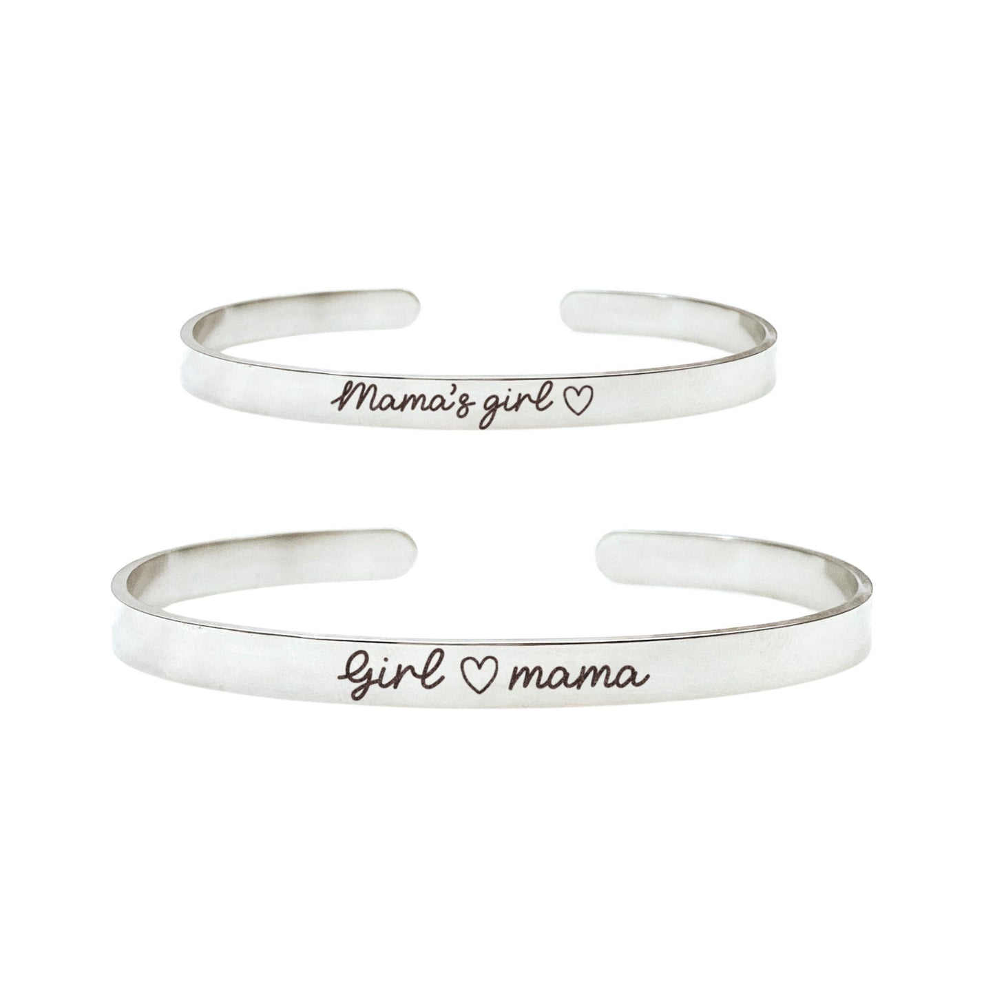 GIRL MAMA MOMMY + ME CUFF SET - Avy + Tay