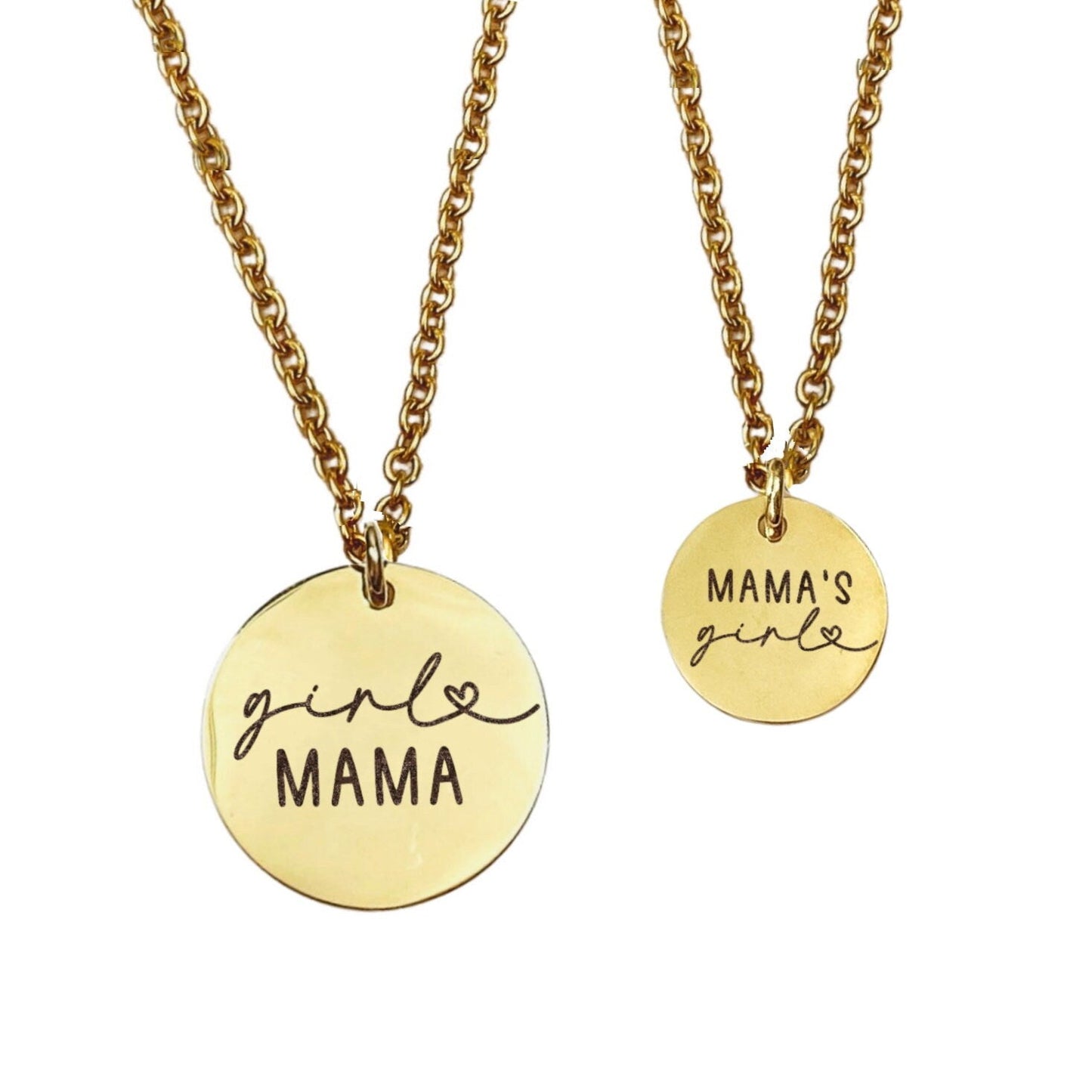 GIRL MAMA MOMMY + ME NECKLACE SET - Avy + Tay